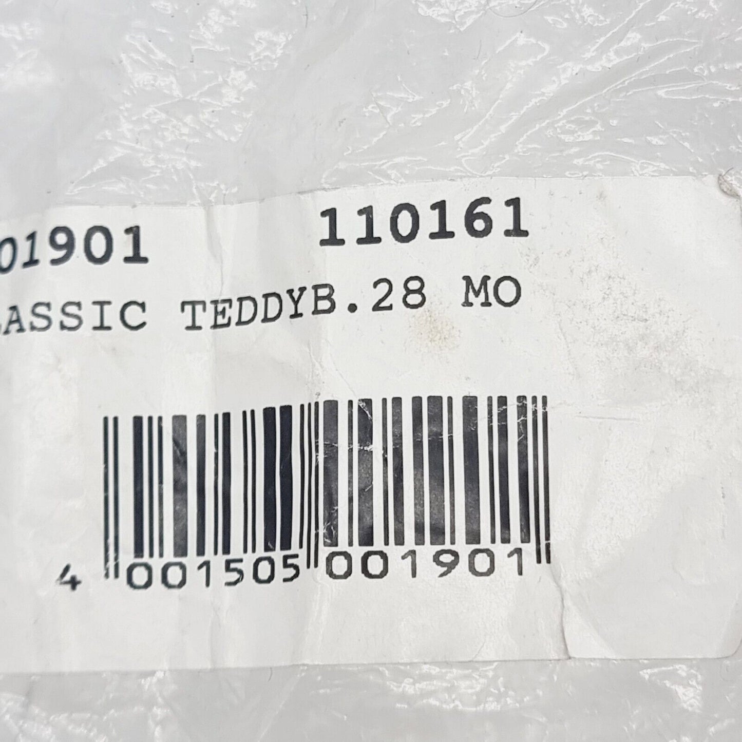 Steiff 001901 Classic Teddybär mit Schleife Weinrot Etikett