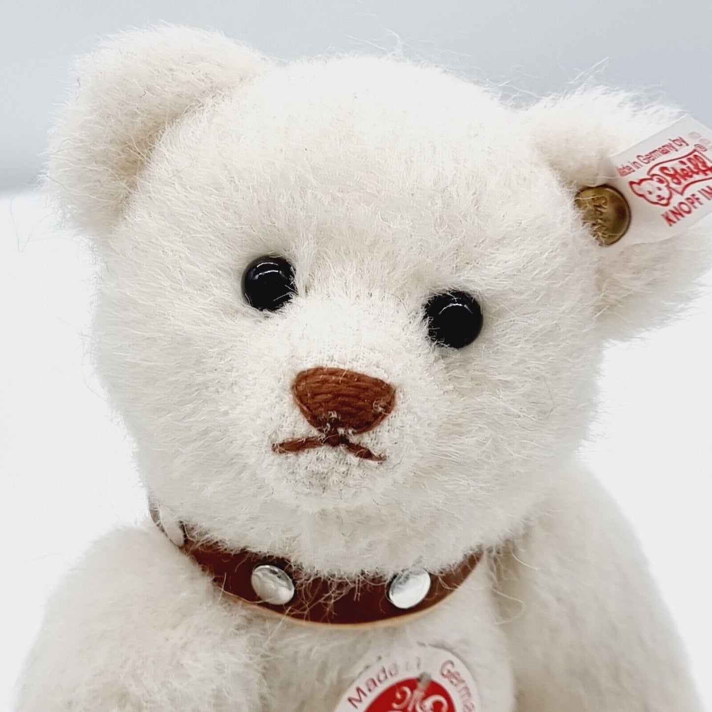 Steiff 668494 Teddybär Strauss The Rattle Bear Alpaca weiß 25 cm