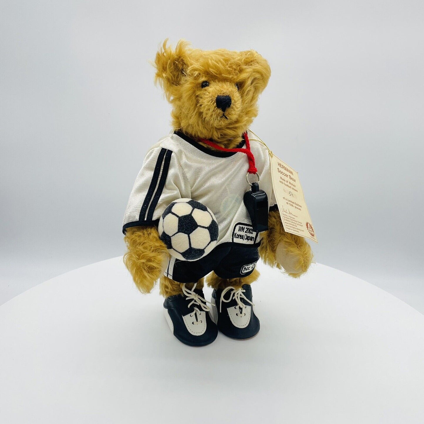 Hermann Coburg Teddybär Soccer Bear Schiedsrichter limitiert 1000 Mohair