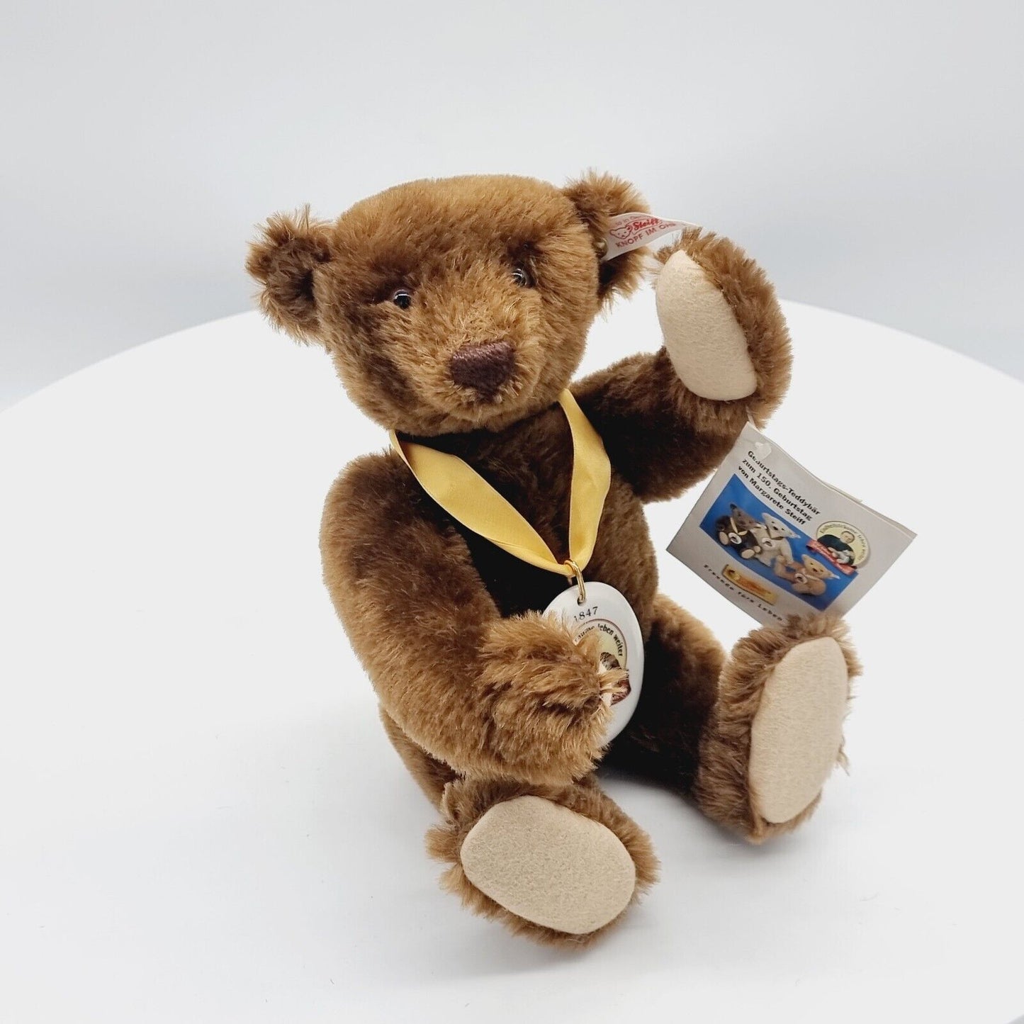 Steiff 670206 Teddybär 150 Jahre Margarete Steiff 28 cm Mohair braun