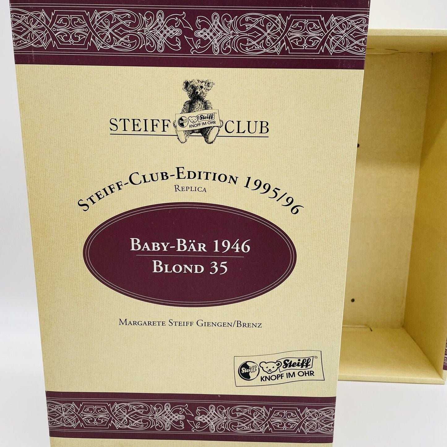 STEIFFBaby Bär 1946 Blond 35 Replica 1995/96 neuwertig OVP limitiert Zertifikat