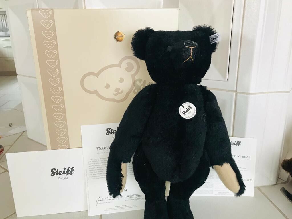 Steiff 420825 Teddy 40cm Club Bär 2008 schwarz Limited Zertifikat OVP limitiert