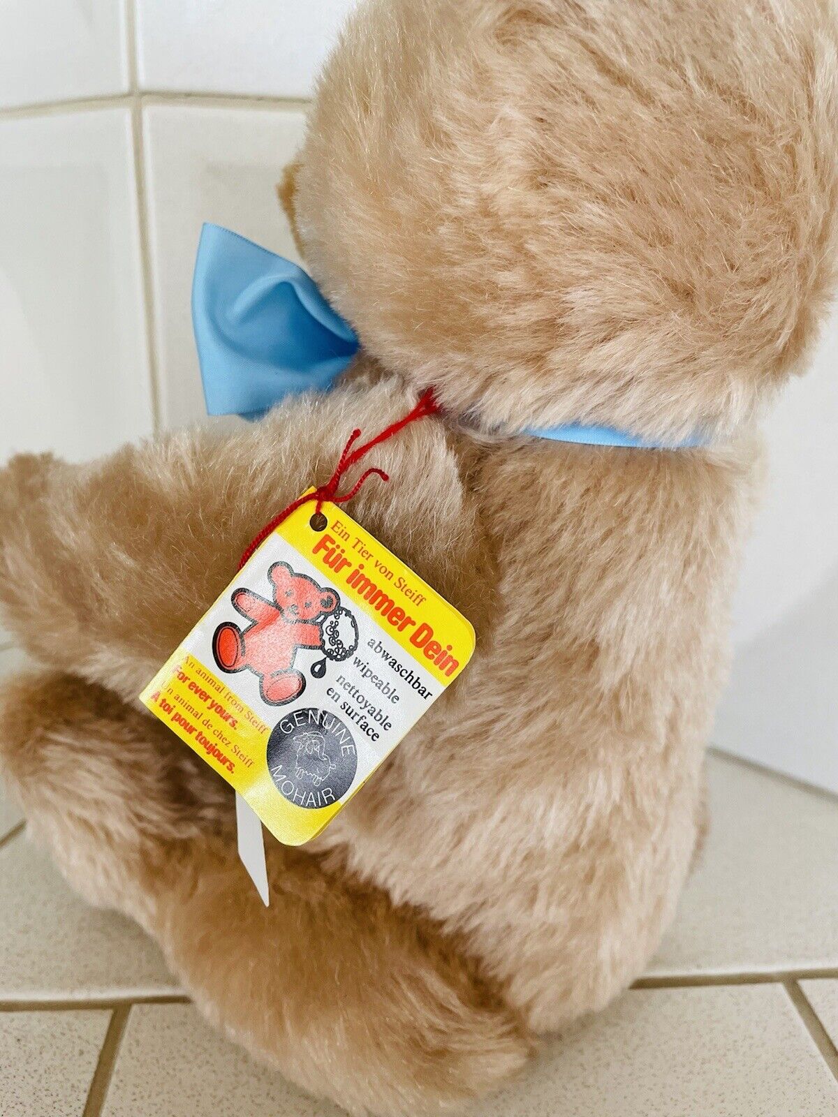 Steiff Teddybär Original mit Stimme inkl. Fahne und Knopf im Ohr 0201/41