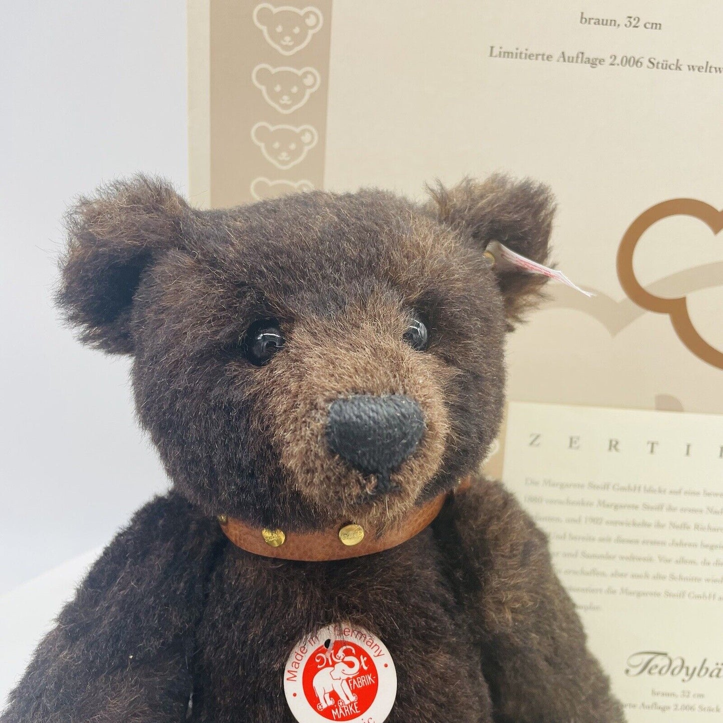 Steiff Teddybär mit Halsband 038266 limitiert 2006 aus 2006 32cm