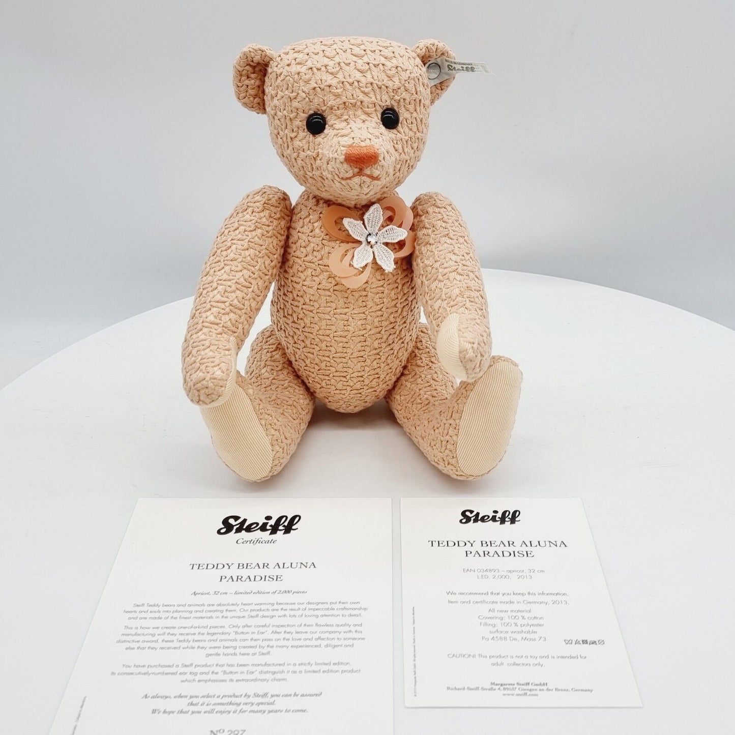 Steiff 034893 Teddybär Aluna Paradise 32 cm limitiert Jahr 2013