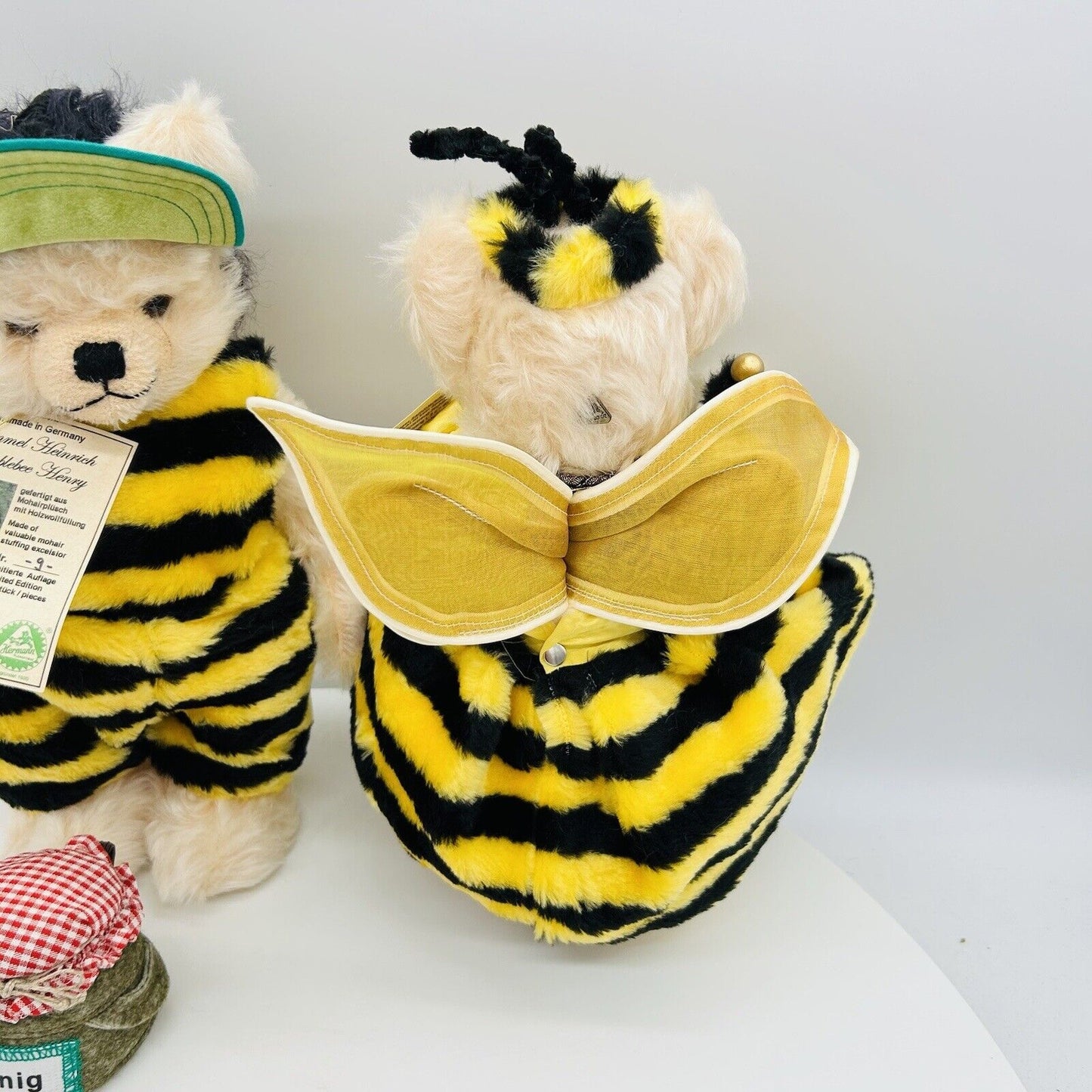 Set Hermann Coburg Bienenkönigin und Hummel Heinrich limitiert 50 32 cm Mohair