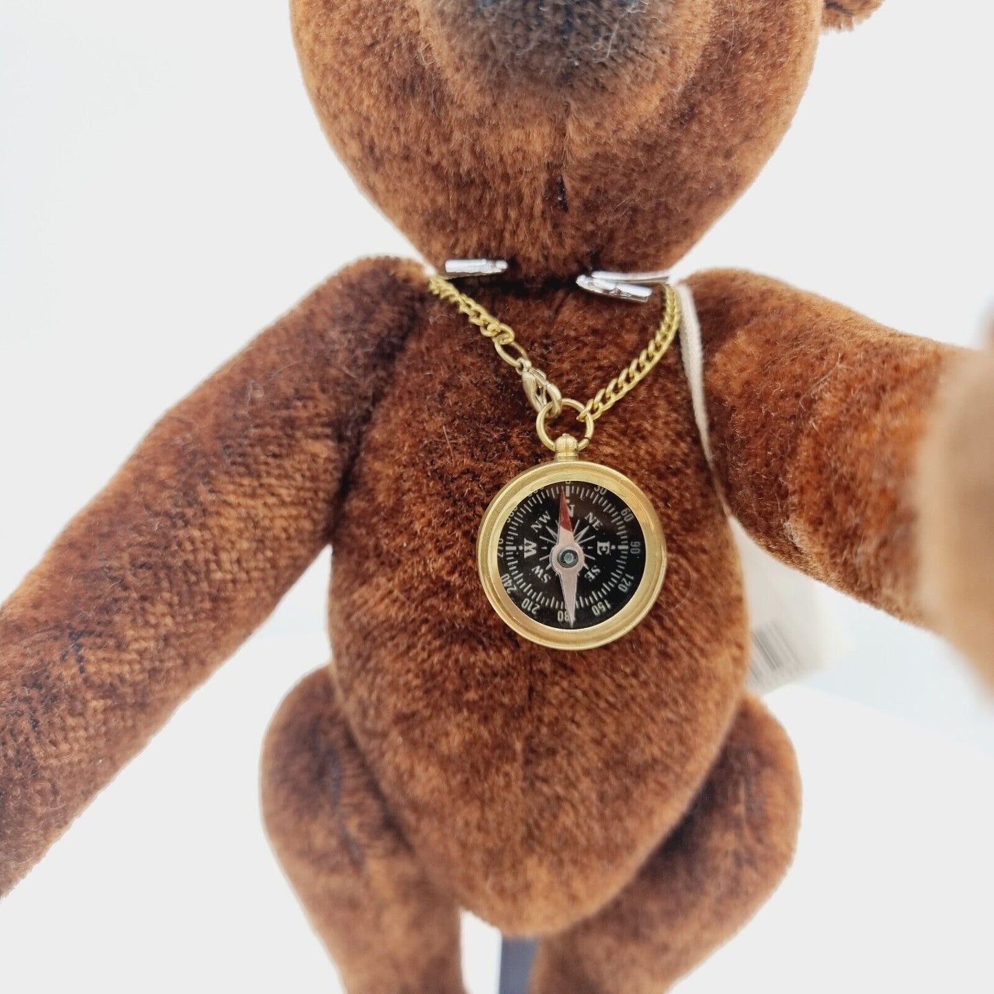 Steiff 035166 Teddybär Nando 30 cm Mohair rotbraun 2013 mit Kompass
