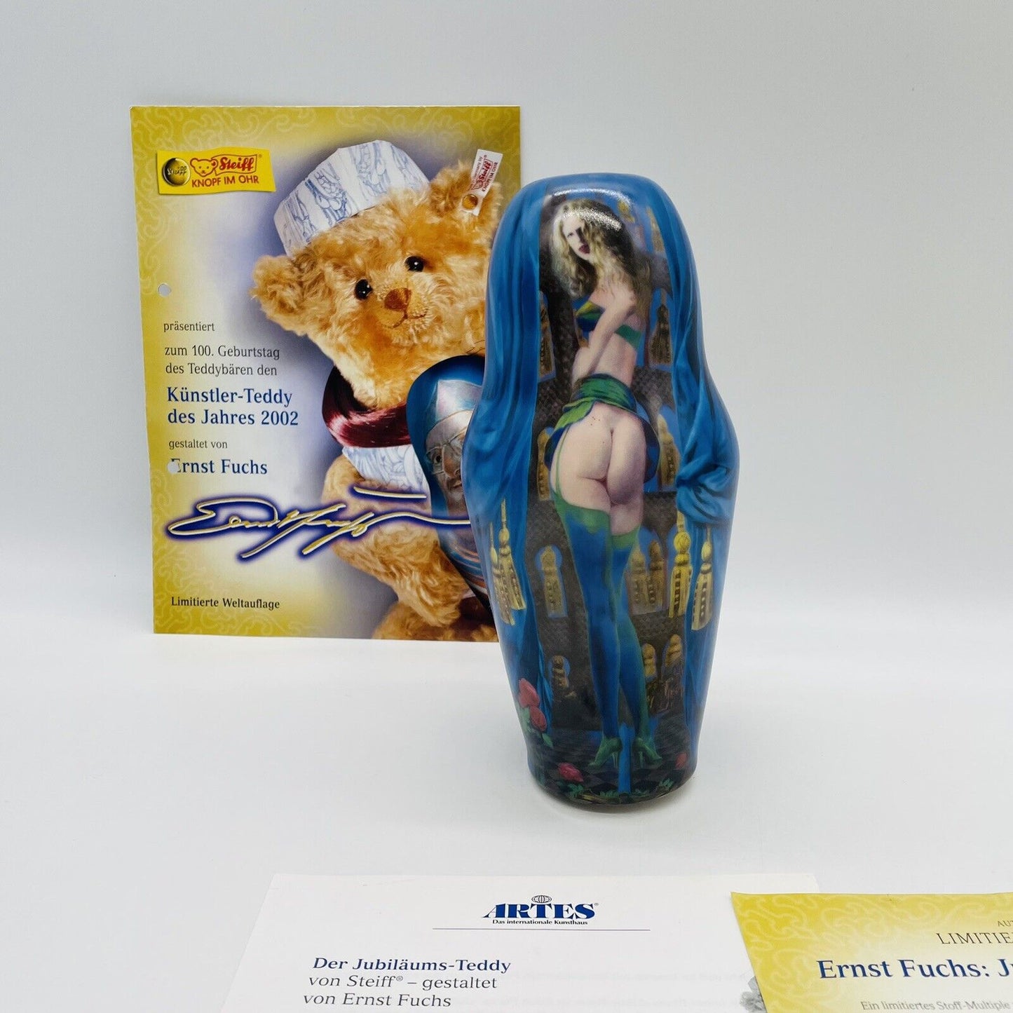 Steiff Ernst Fuchs Schatzi mit Babuschka 994609 limitiert 2002