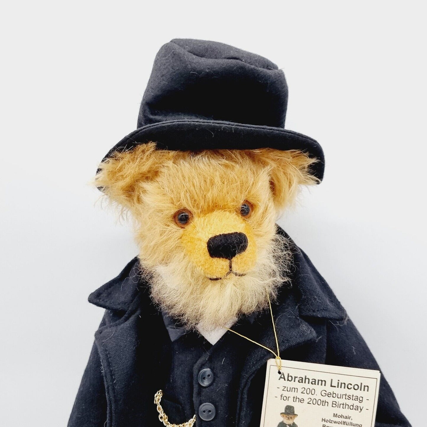 Hermann Coburg 19028-6 Teddybär Abraham Lincoln limitiert 200 40 cm Mohair