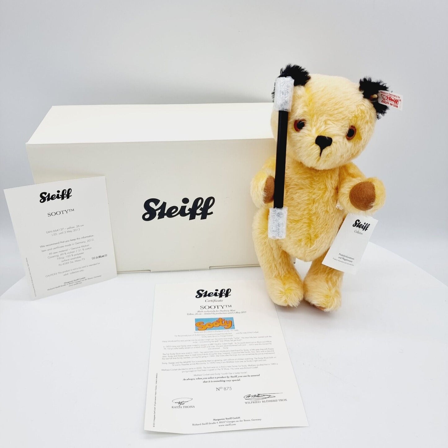 Steiff 664137 Sooty 26 cm limitiert Danbury Mint Jahr 2012