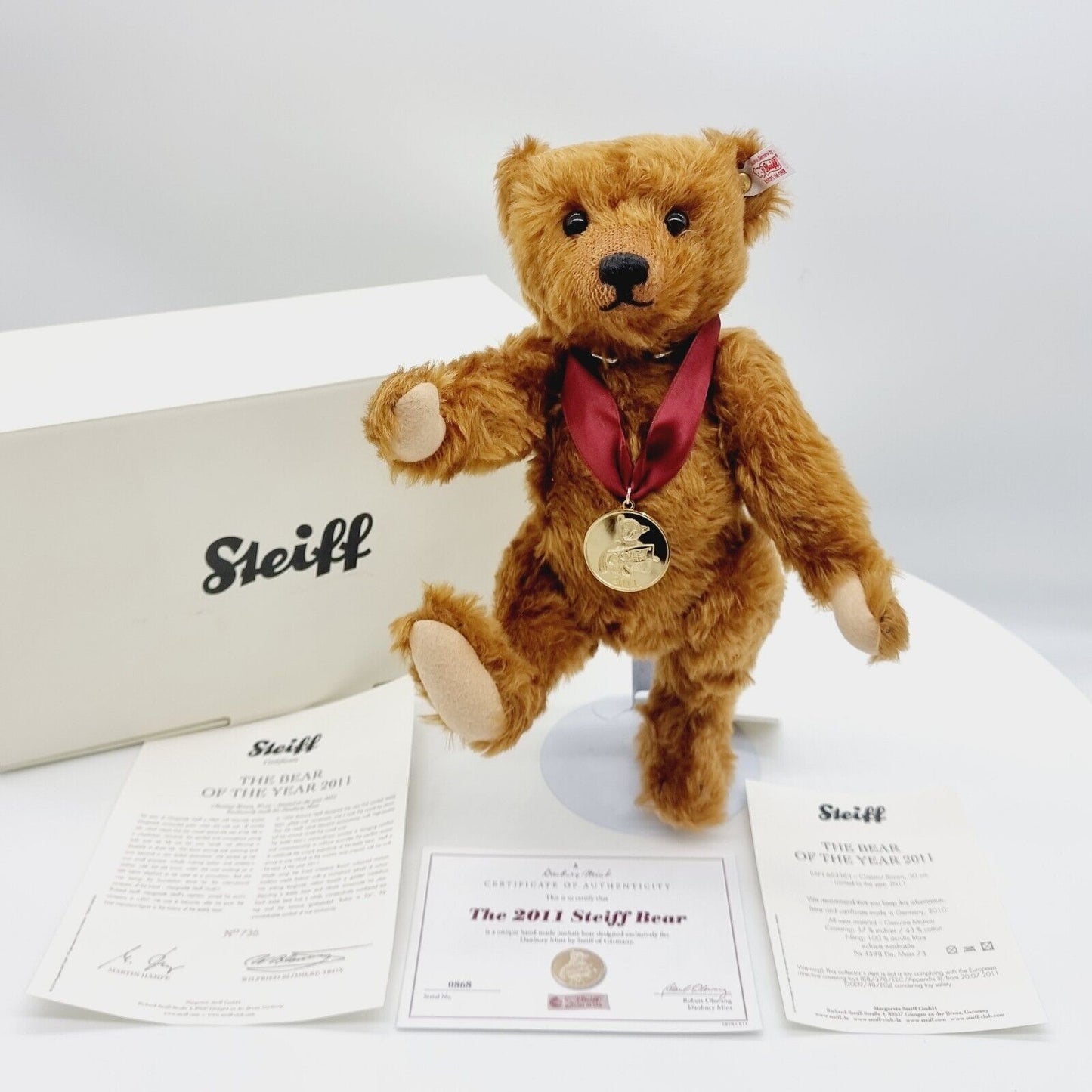 Steiff Danbury Mint 663383 Teddybär Year Bear 2011 limitiert 2011 30cm Mohair