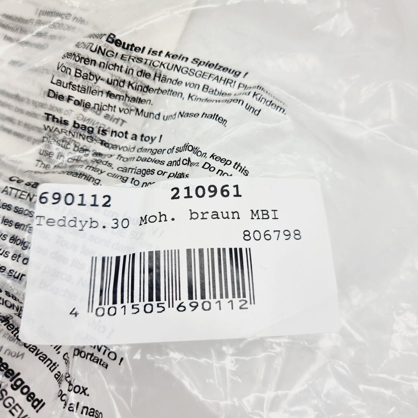 Steiff 690112 Jahresbär exklusiv Danburry Mint braun 30 cm