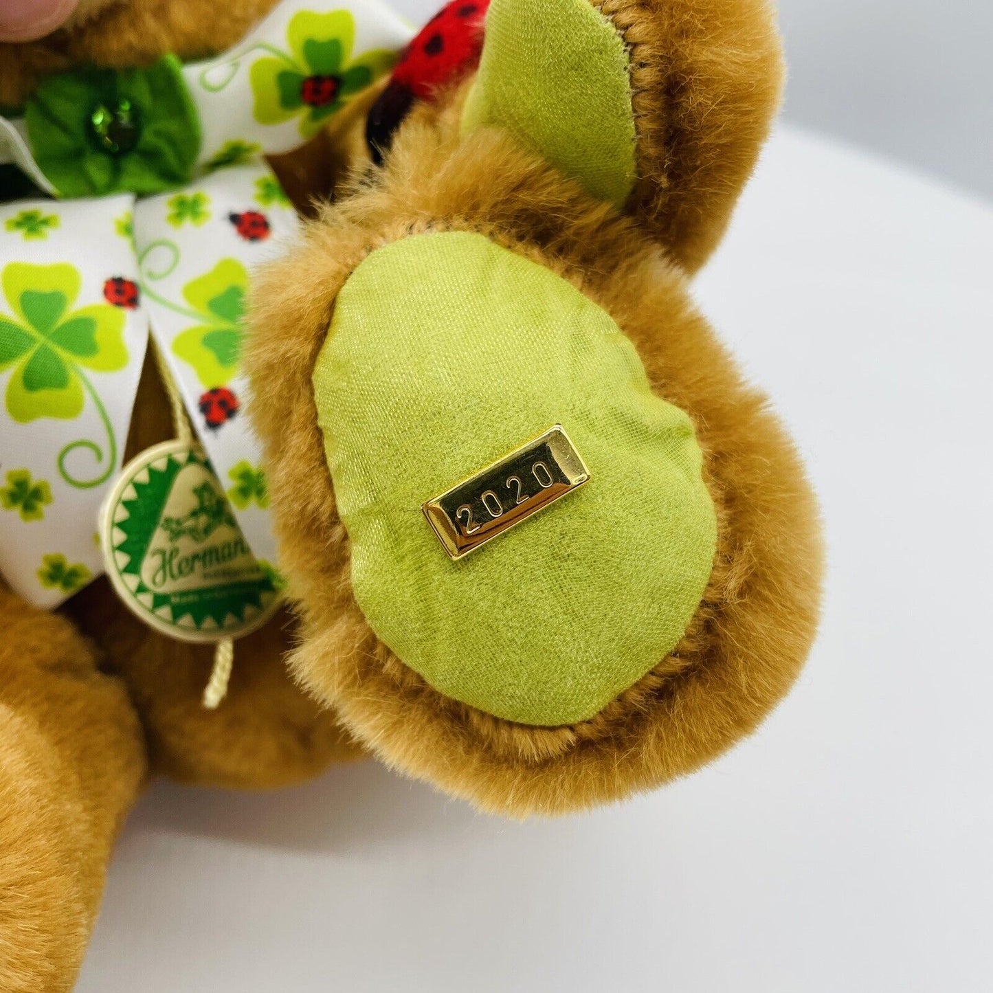 Hermann Coburg Teddybär Mein Glücksbärchen für 2020 27cm Biber-Webplüsch