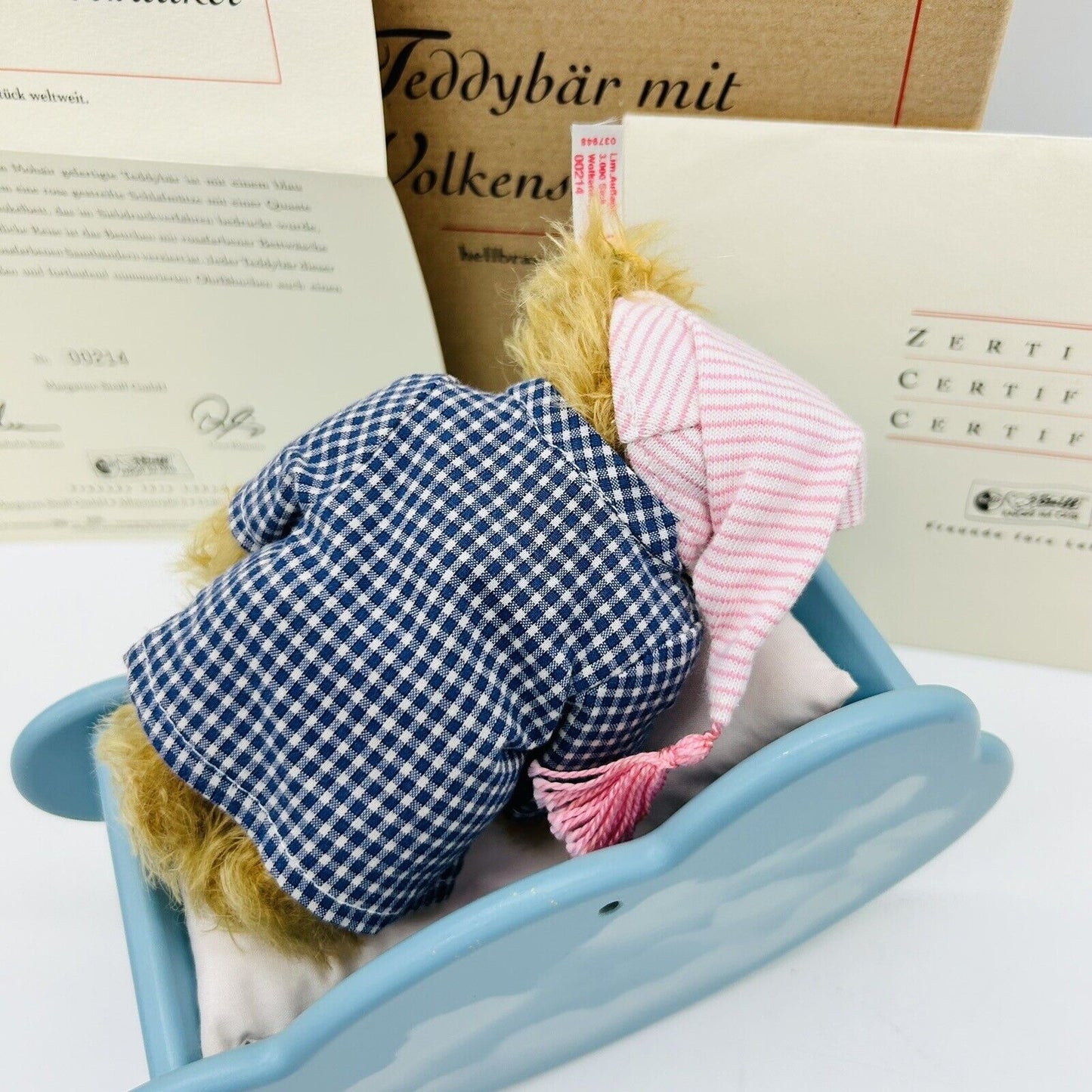 Steiff 037948 Teddybär mit Wolkenschaukel limitiert 3000 aus 2002 14 cm