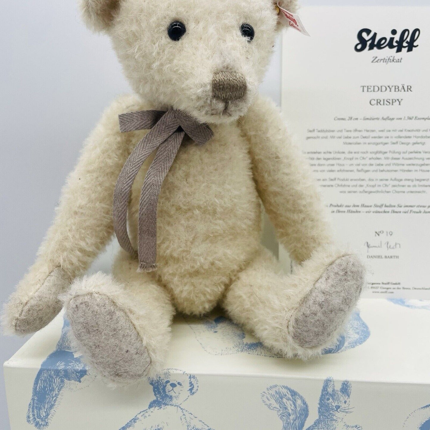 Steiff 021596 Teddybär Crispy limitiert 1360 aus 2016 28 cm Mohair
