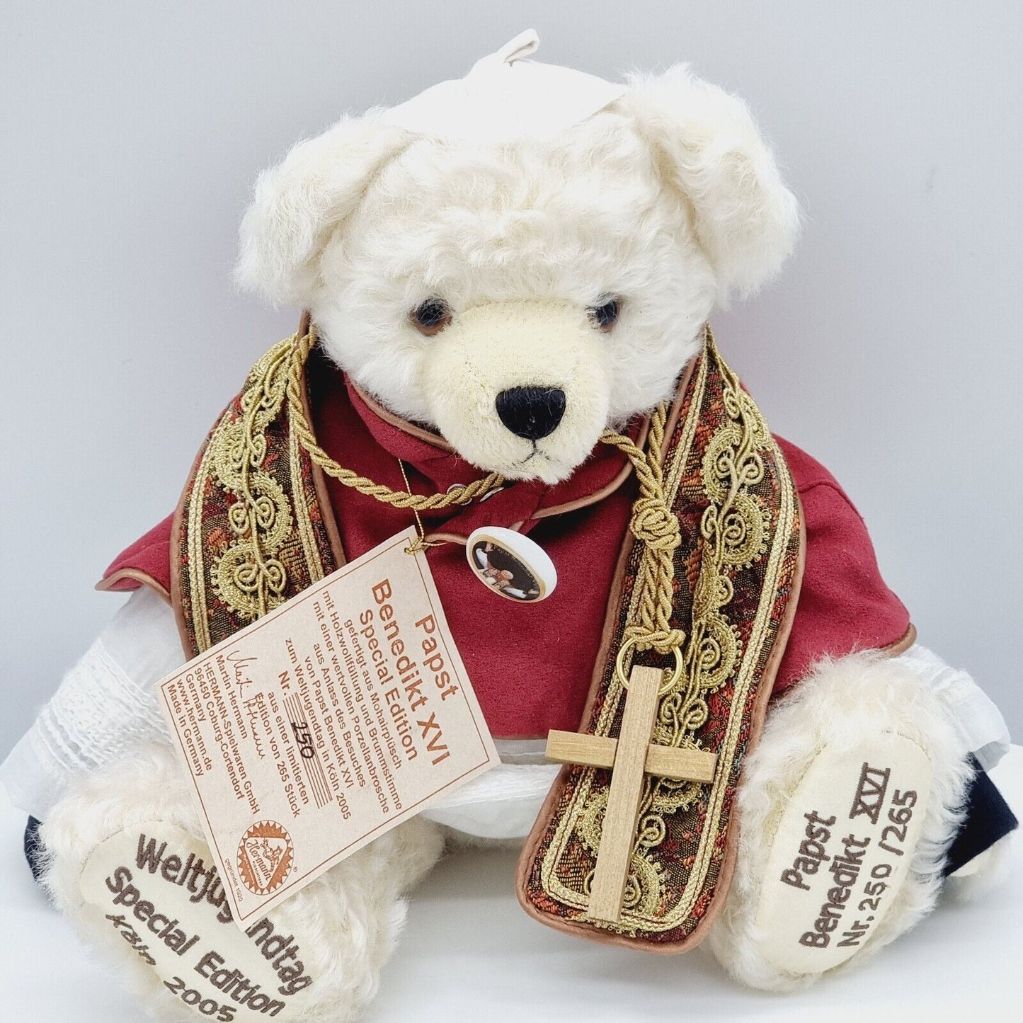 Nr. 250! Hermann Coburg Papst Benedikt Teddybär Special Edition 2005 limitiert