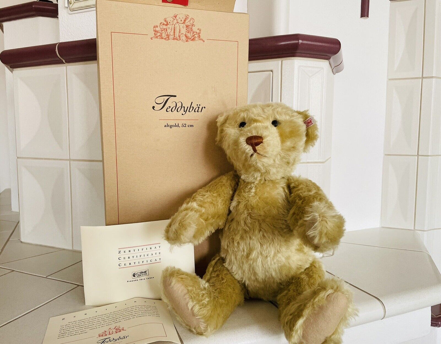 Steiff - Teddybär Sammler Altgold 52 cm EAN 038297 limitiert - Zertifikat + OVP