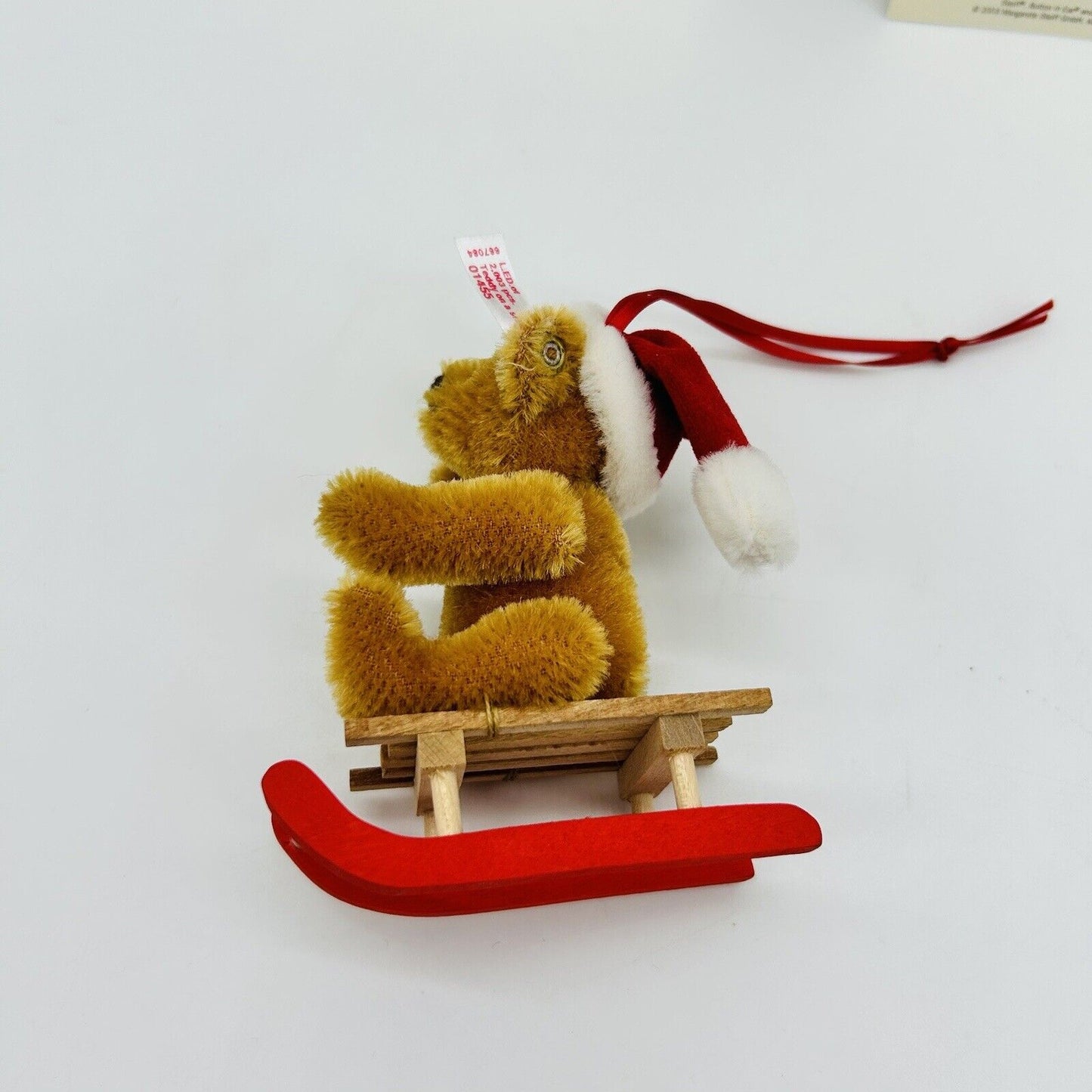 Steiff 667084 Ornament Teddy on a Sleigh North America limitiert 2003 10 cm