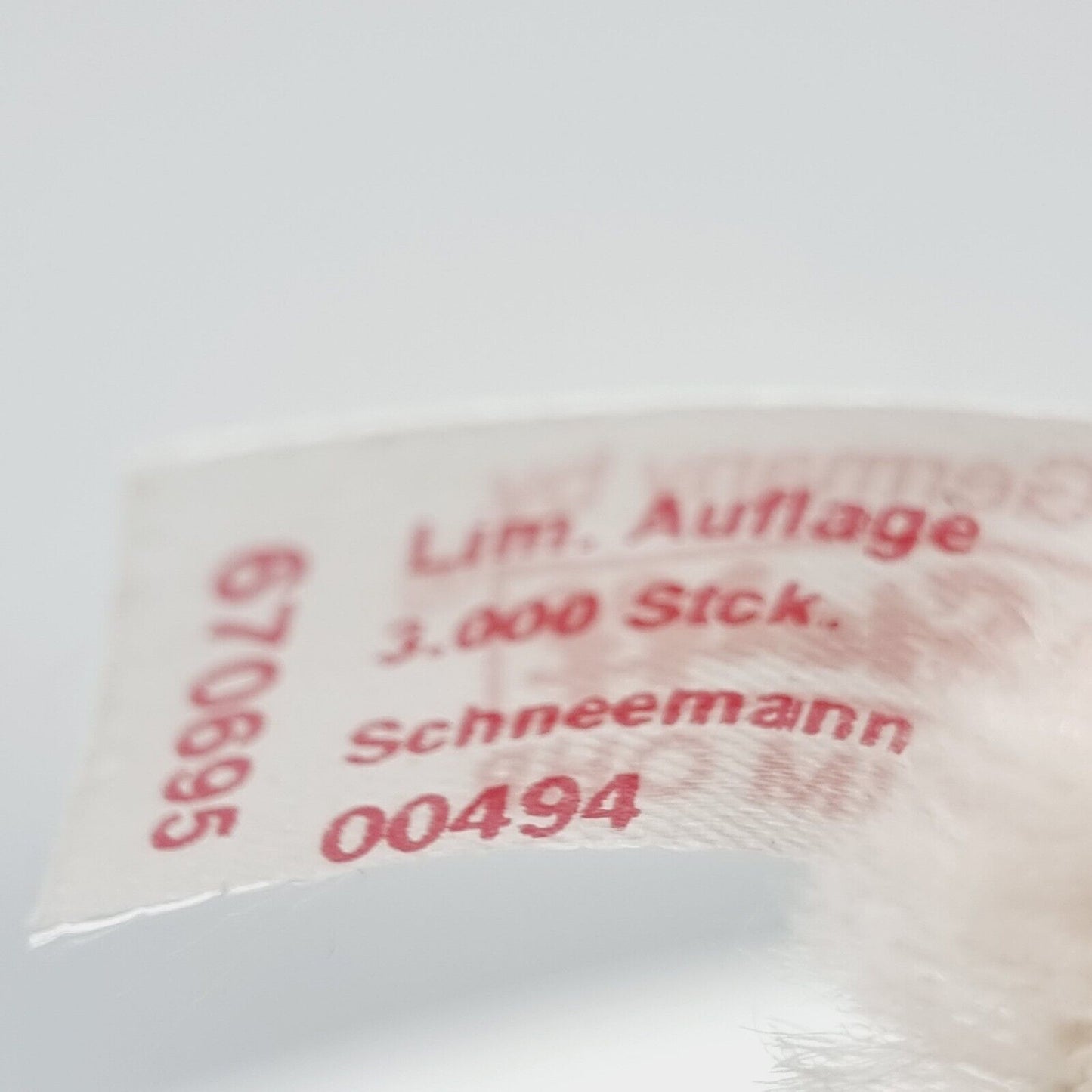 Steiff Schneemann mit Besen 670695 limitiert auf 3000 Stück mit Strickschal
