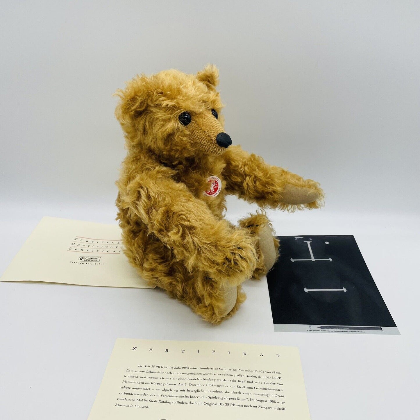 Steiff Replica Teddybär 28 PB 1904 404115 limitiert 7000 Mohair