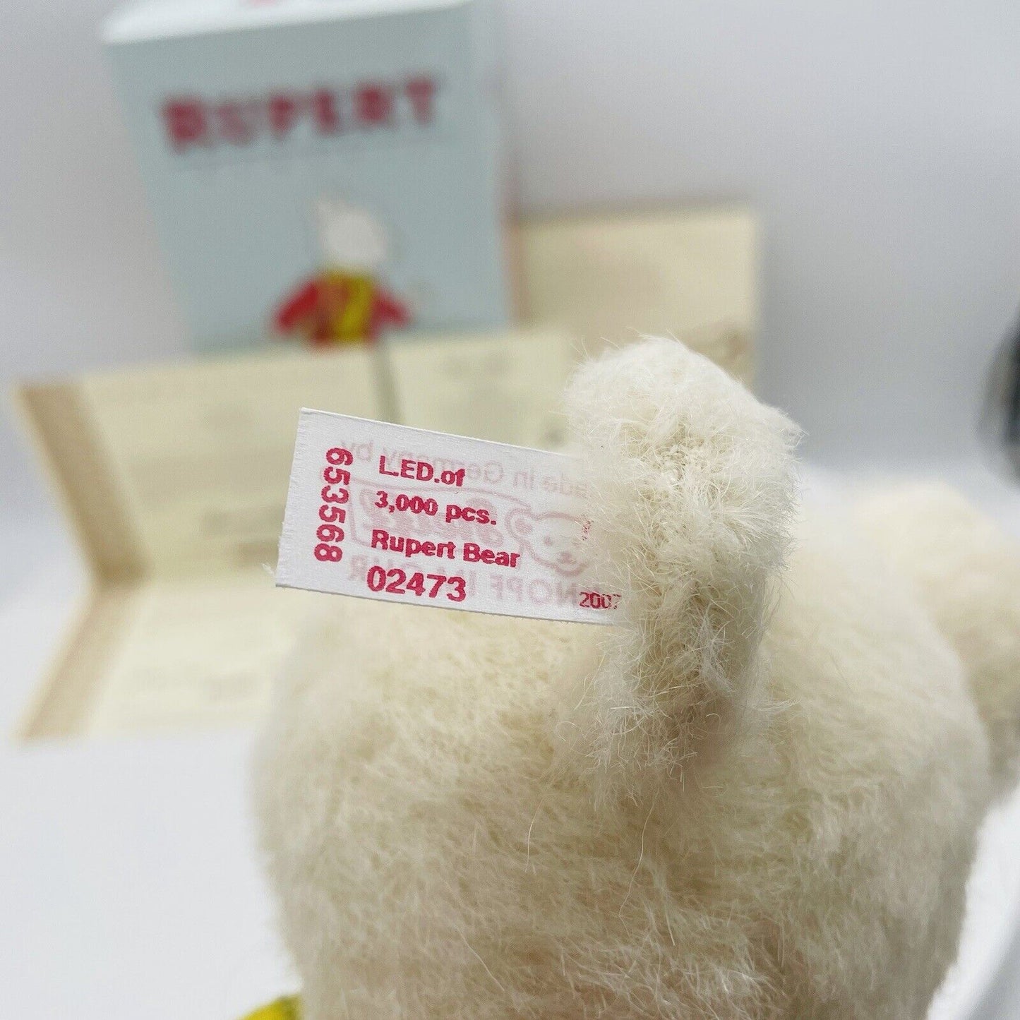 Steiff Teddybär Rupert 653568 limitiert 3000 aus 2007 Alpaca 28 cm