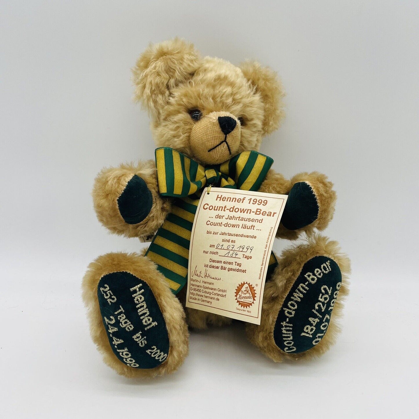 Hermann Coburg Count-down Teddybär Hennef 2000 limitiert auf 252 Tage