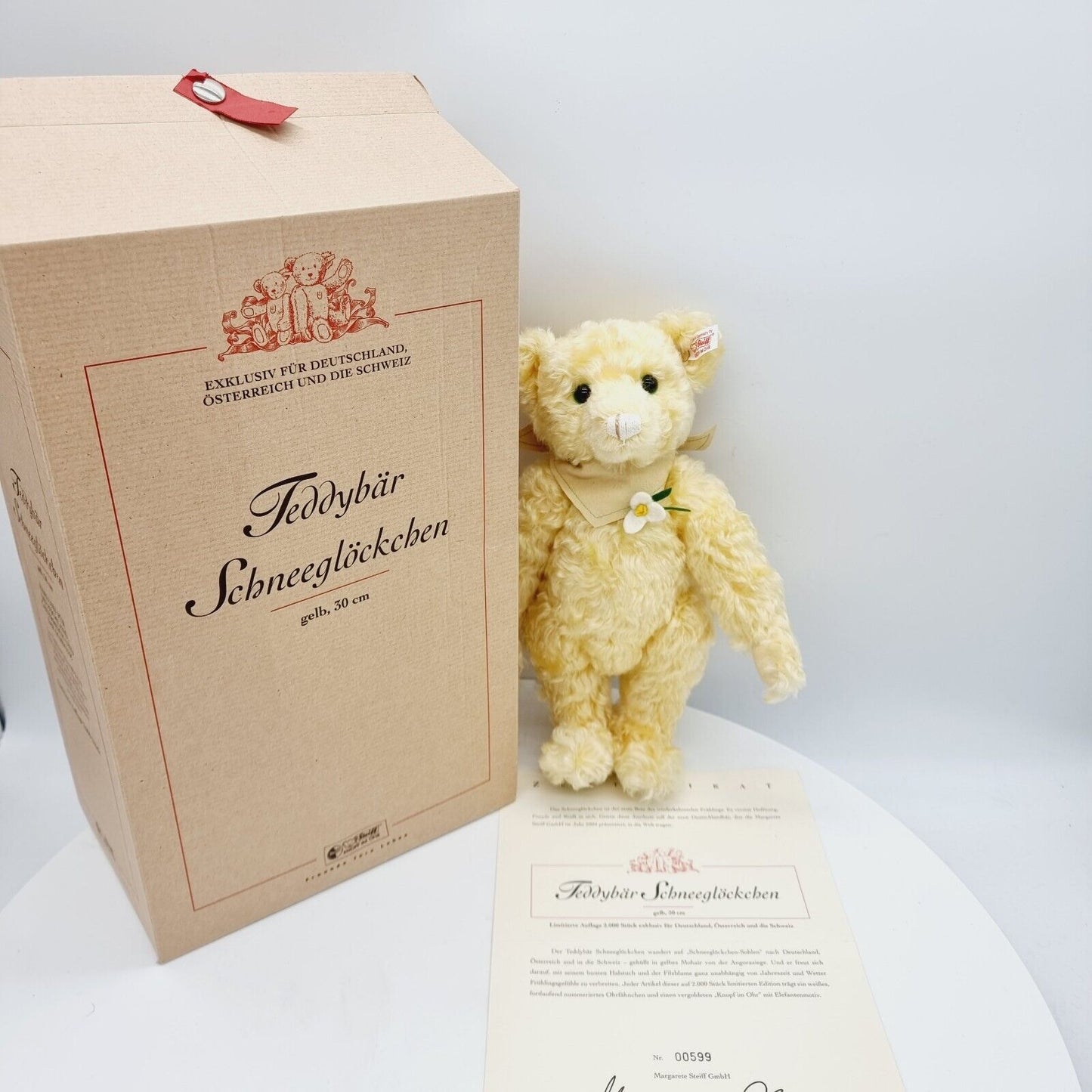 Steiff Teddybär Schneeglöckchen 661563 limitiert 2000 aus 2004 32cm Mohair