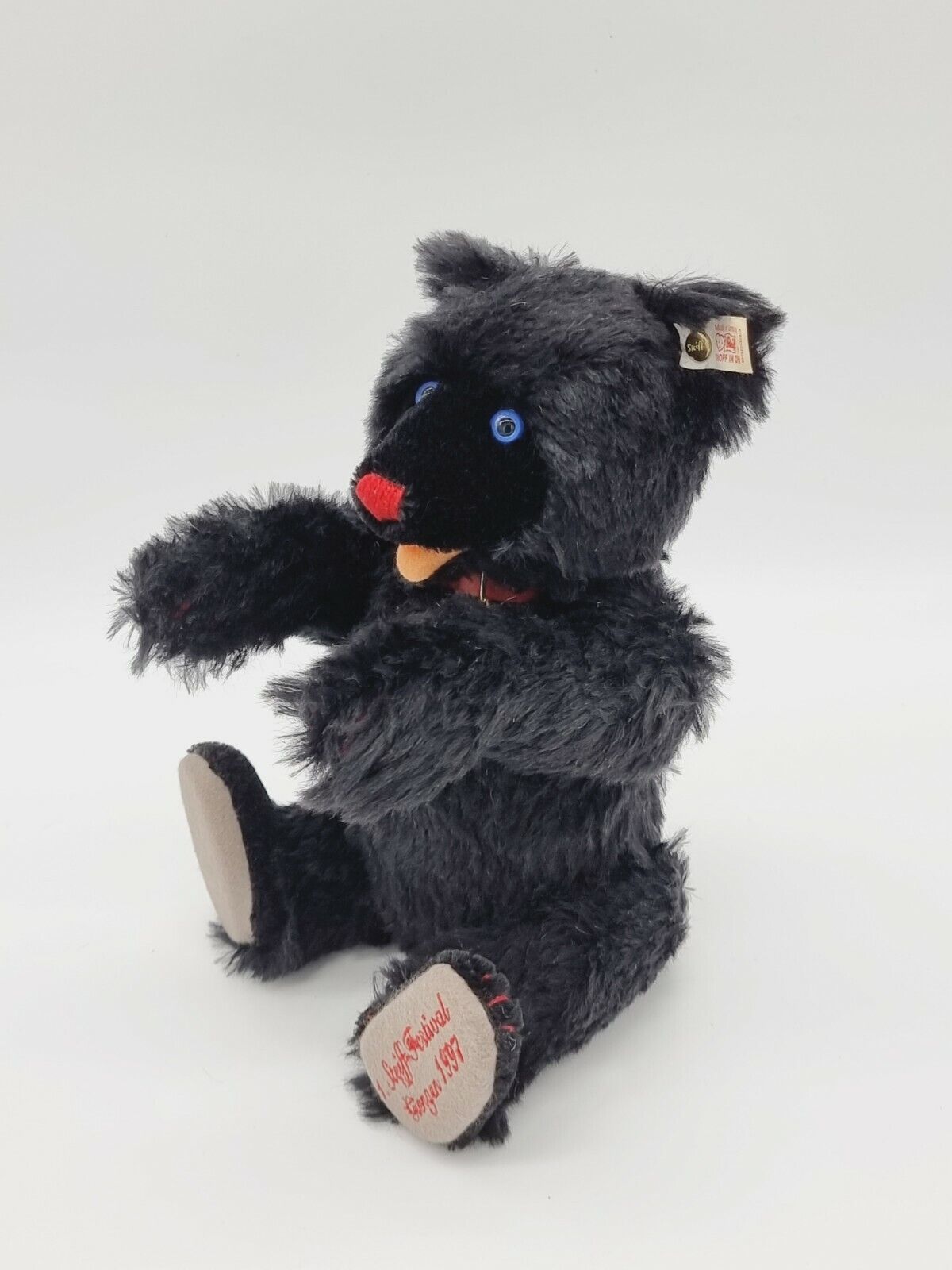 Nummer 00001 - Steiff Teddybär Baby Blackey 28cm 655333 Zertifikat Festival 1997