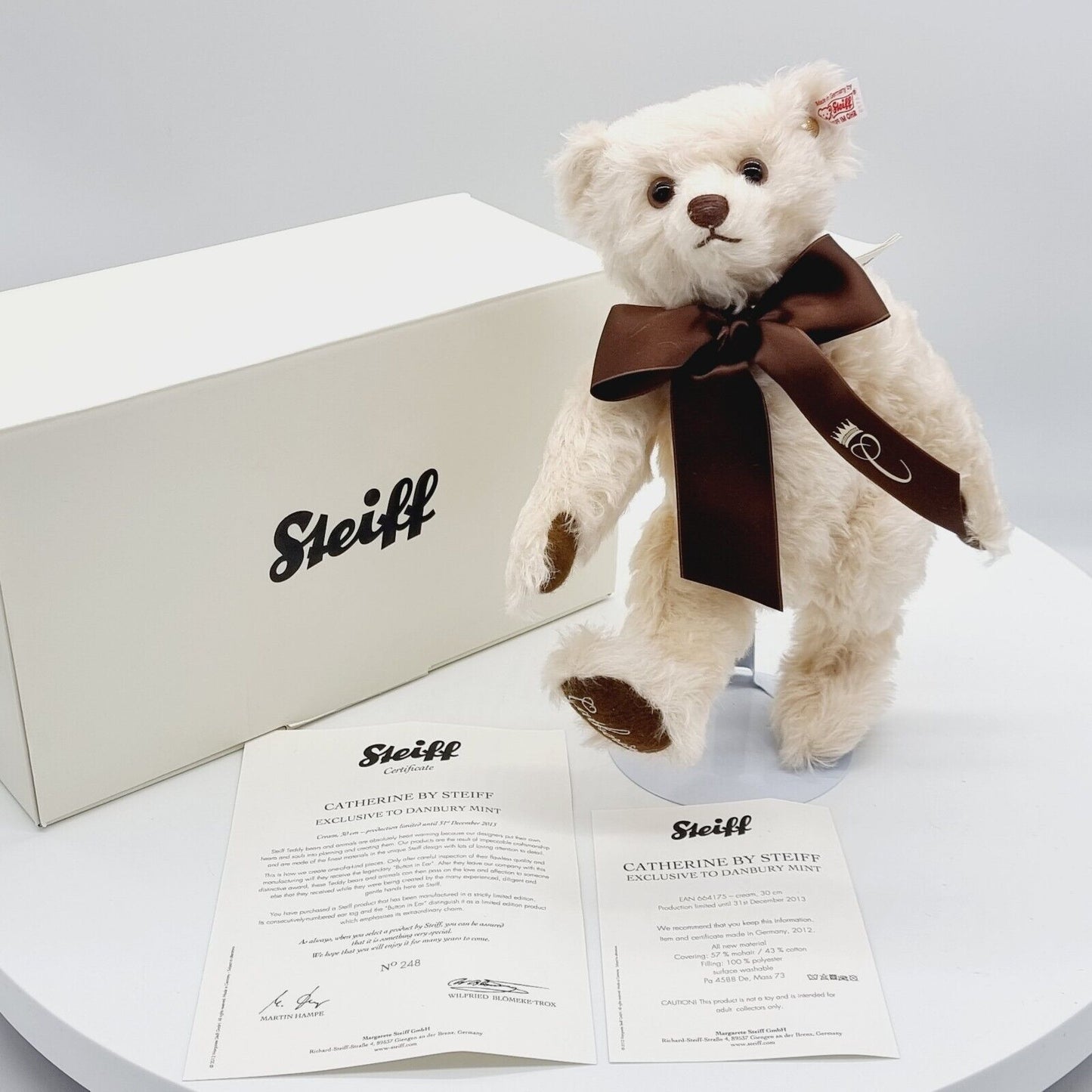 Steiff Danbury Mint 664175 Teddybär Catherine Jahreslimitierung 2013 30cm