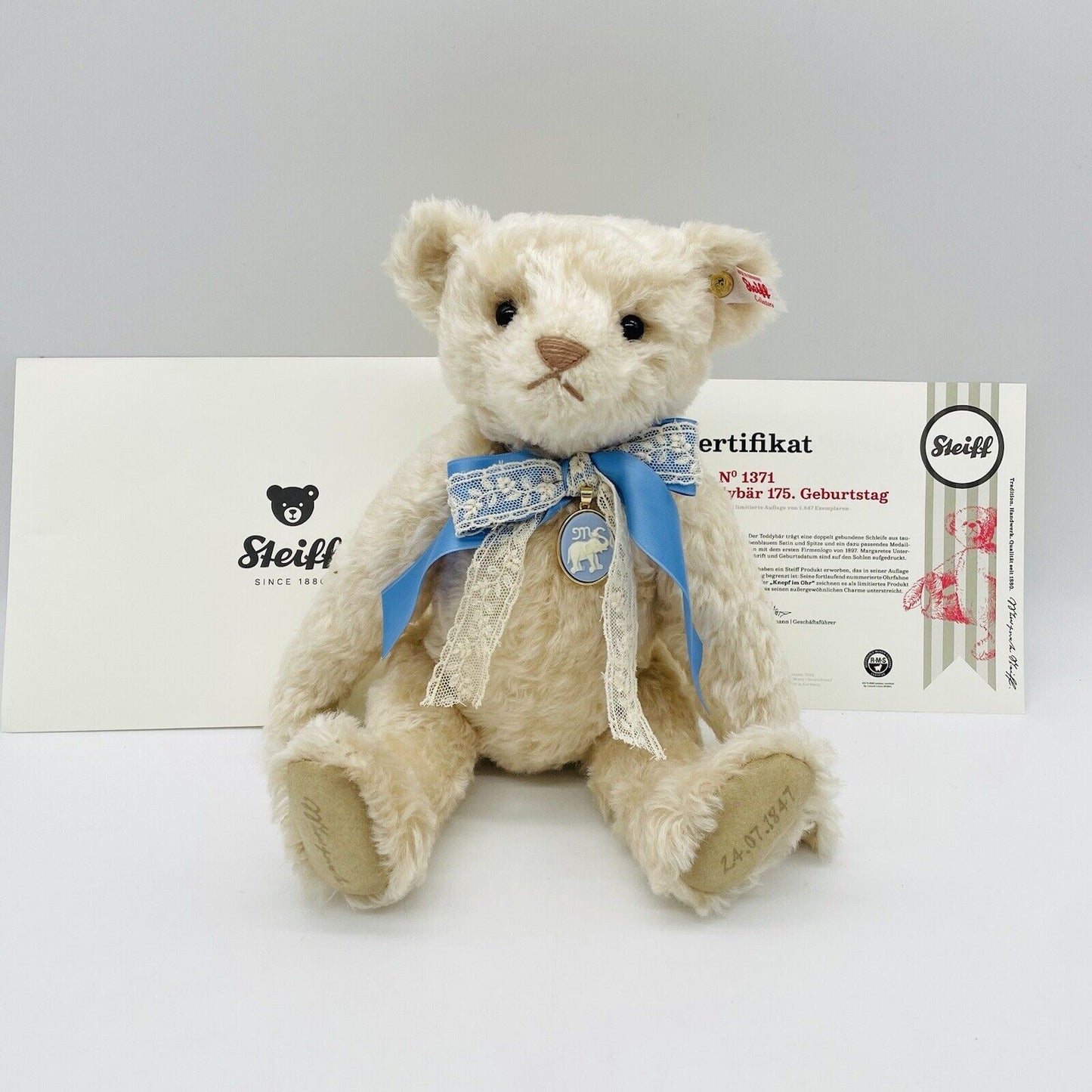 Steiff Margarete Teddybär 175. Geburtstag 007194 limitiert1847 aus 2022 30cm