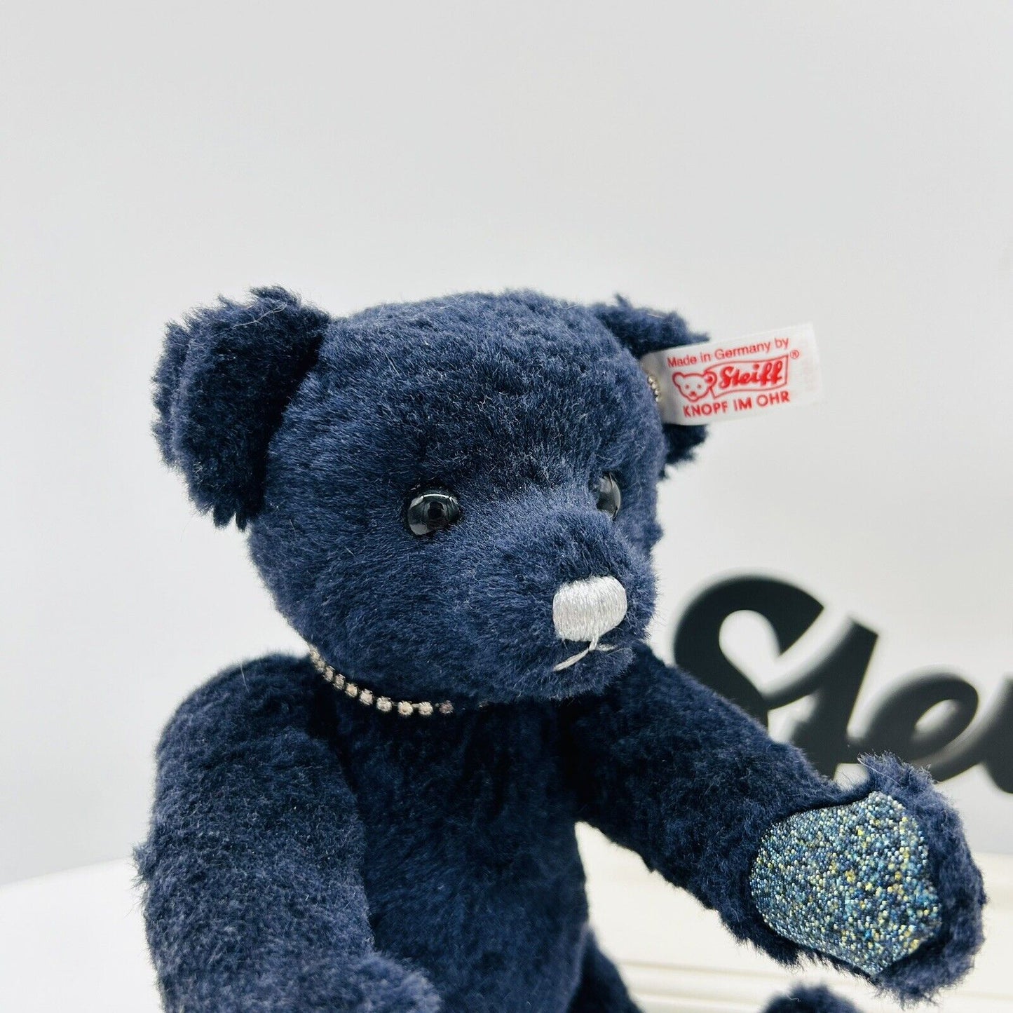 Steiff 036934 Saphir Teddybär Swarovski limitiert 2000 aus 2011 25 cm