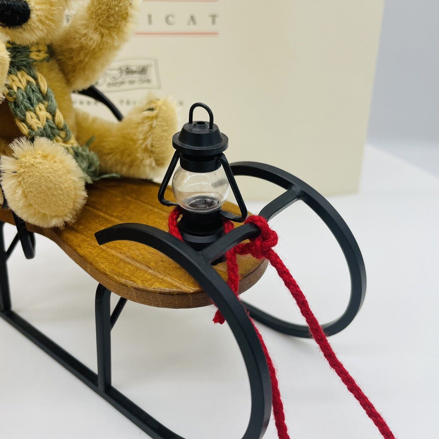 Steiff Weihnachtsschlitten-Set 2002 037979 limitiert 3000 aus 2002 16cm