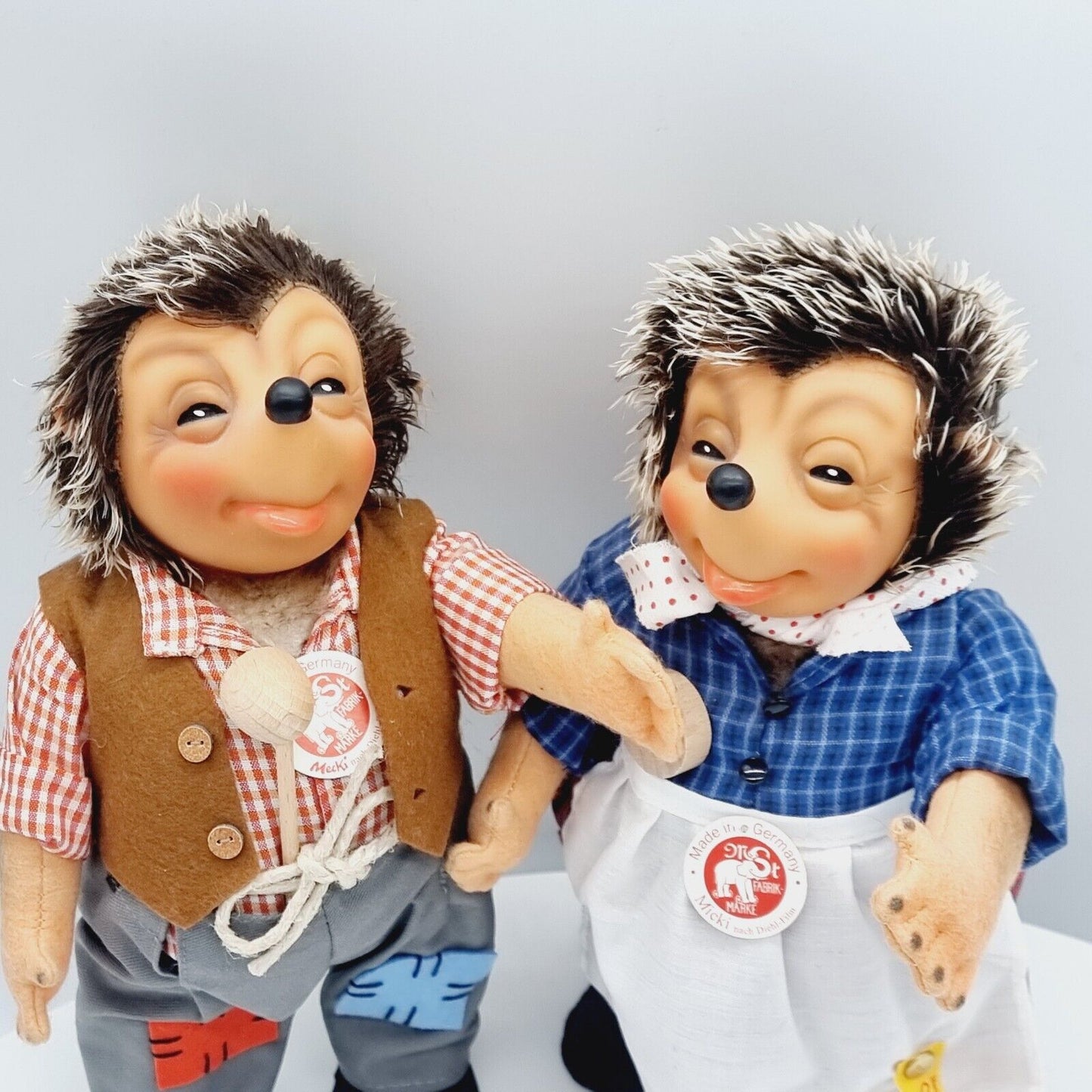 Steiff Igelpaar Mecki 350153 und Micki 350658 nach Diehl Film 27cm