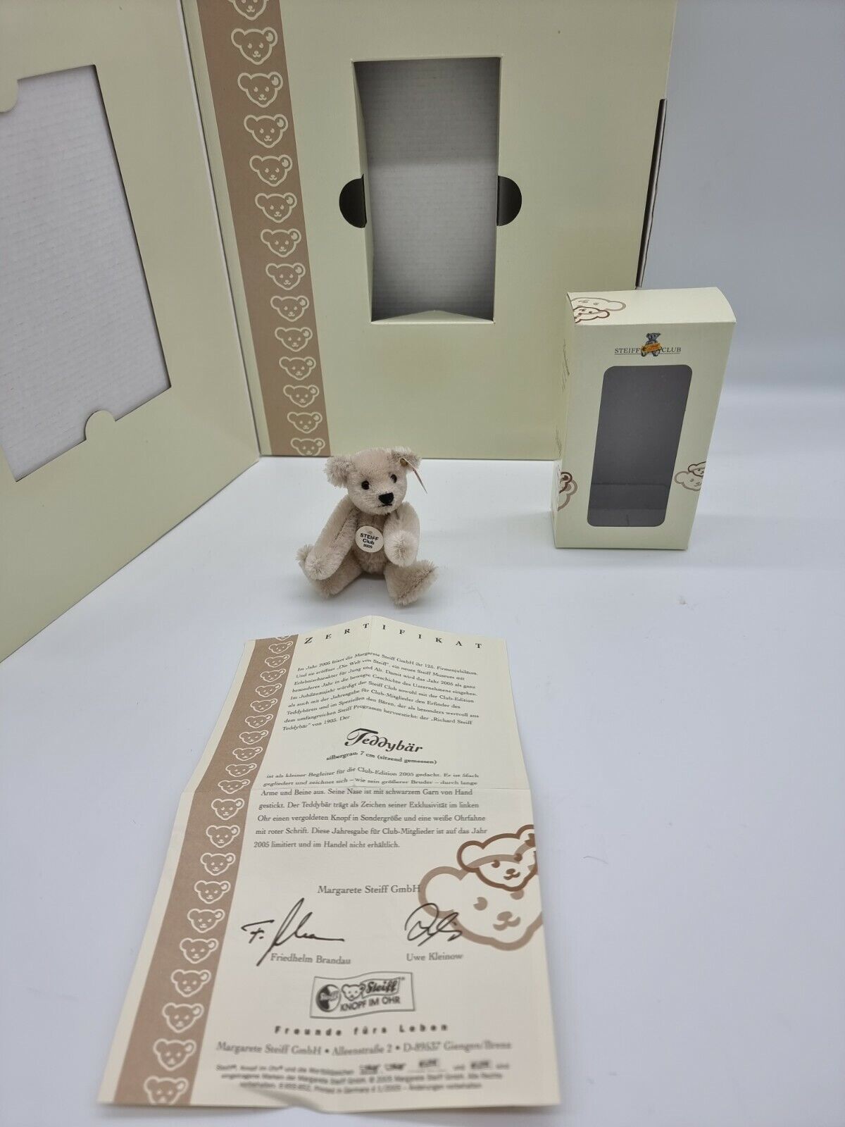 Steiff Club Jahresgeschenk Teddybären limitiert Zertifikat OVP Sammler 2005