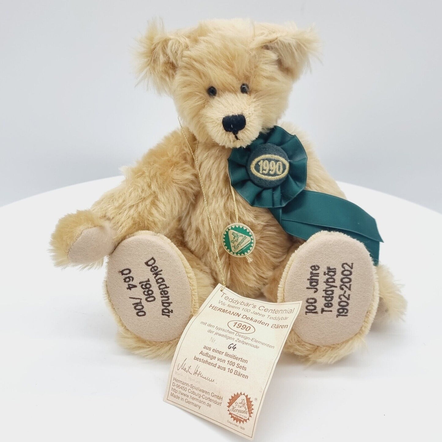 Hermann Set 3 Teddybären Dekadenbär 1910 + 1970 + 1990 limitiert