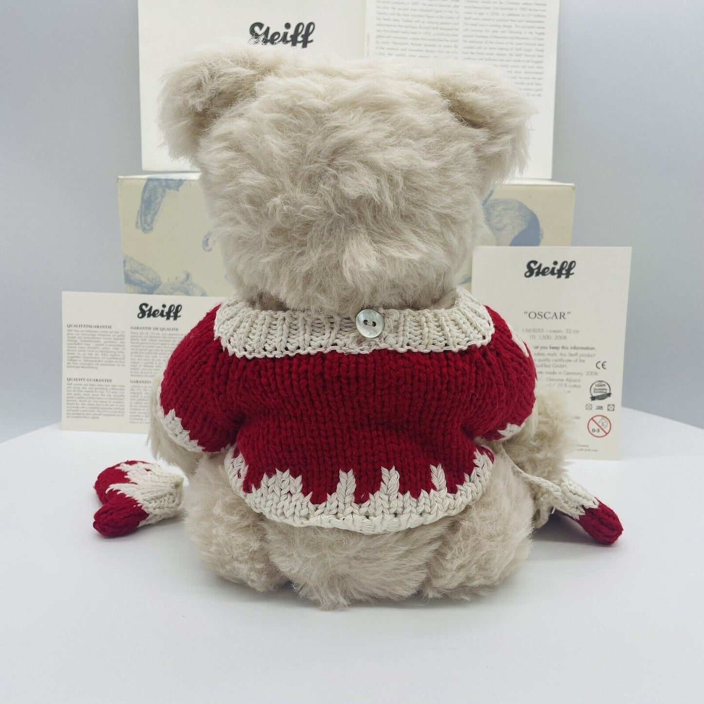 Steiff Teddybär Oscar für Harrods 663055 limitiert 1500 aus 2008 Alpaca 32cm