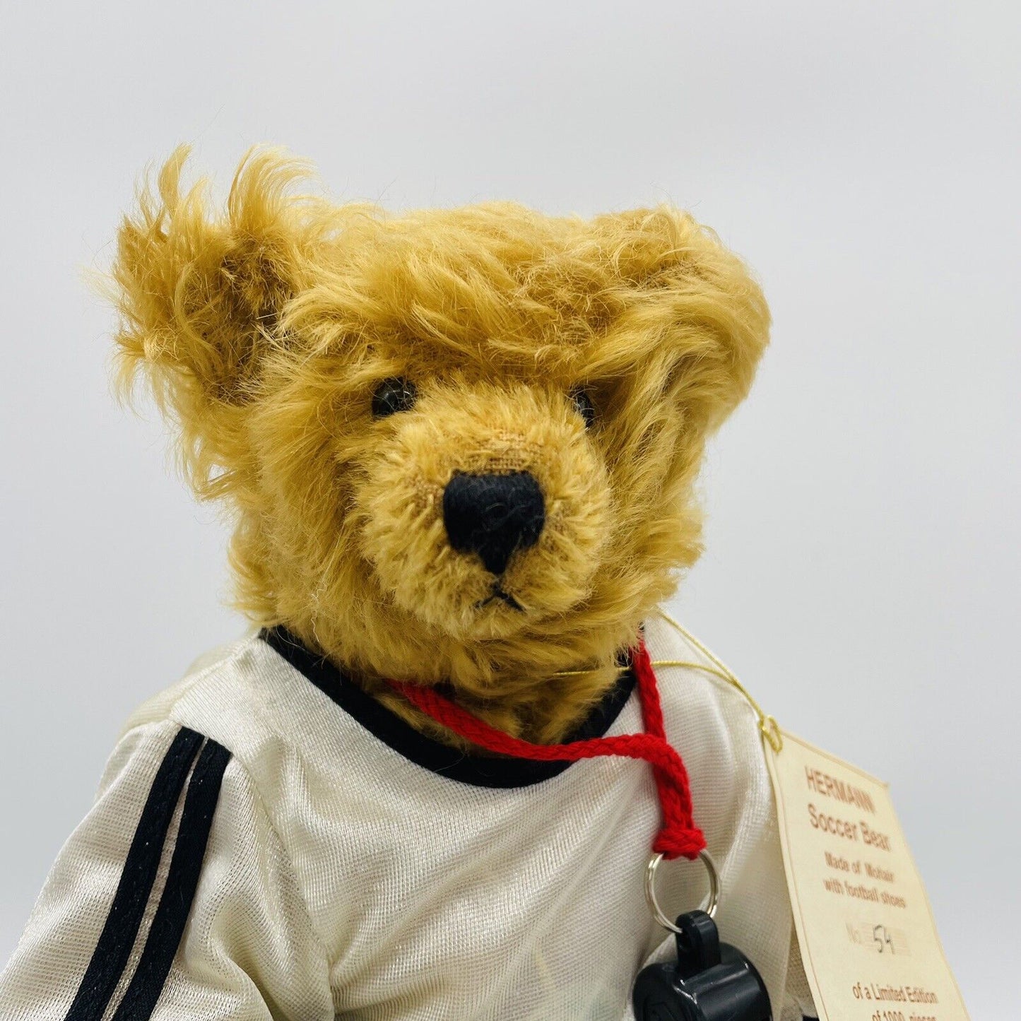 Hermann Coburg Teddybär Soccer Bear Schiedsrichter limitiert 1000 Mohair
