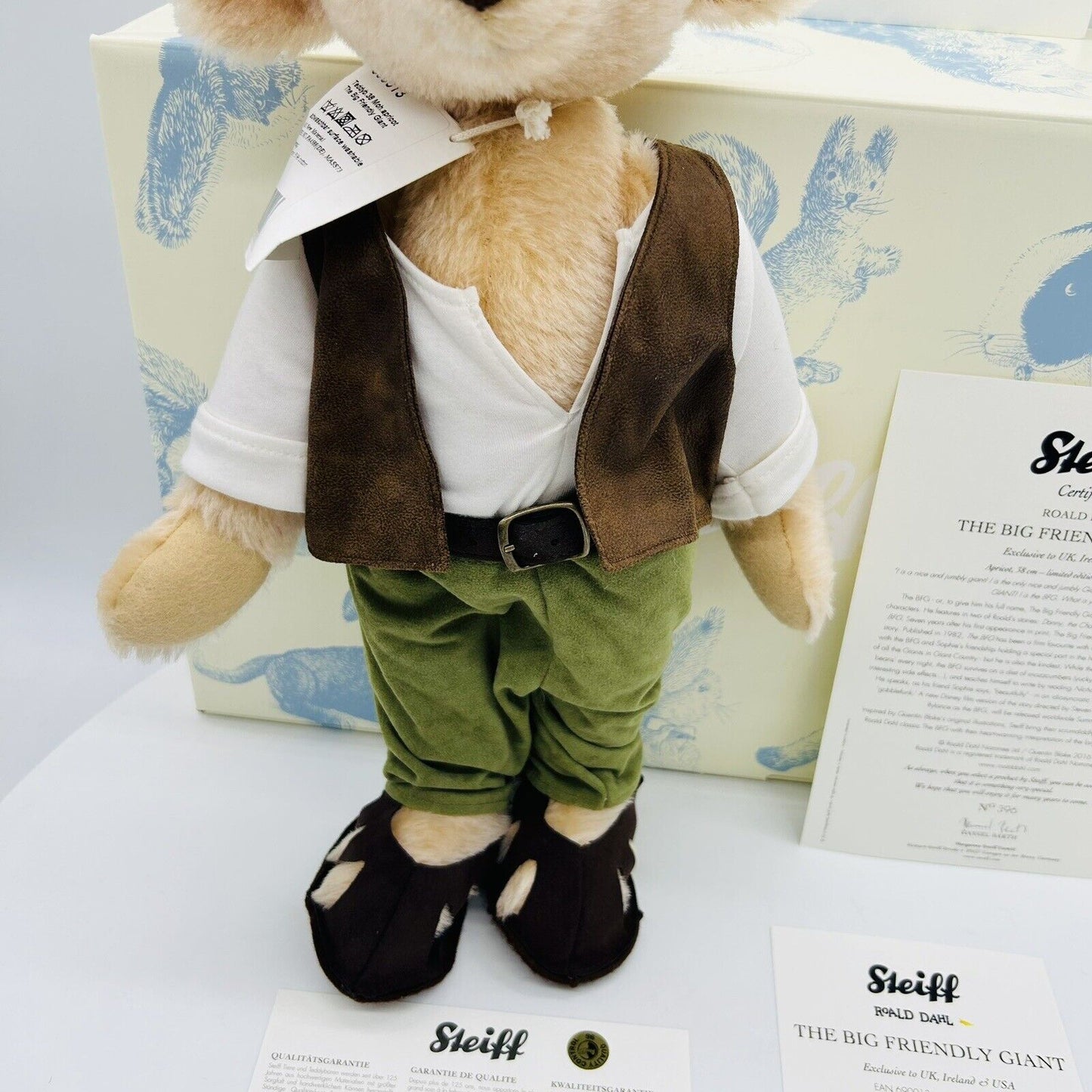 Steiff Roald Dahl 690013 Teddybär The Big Friendly Giant 38 cm Mohair