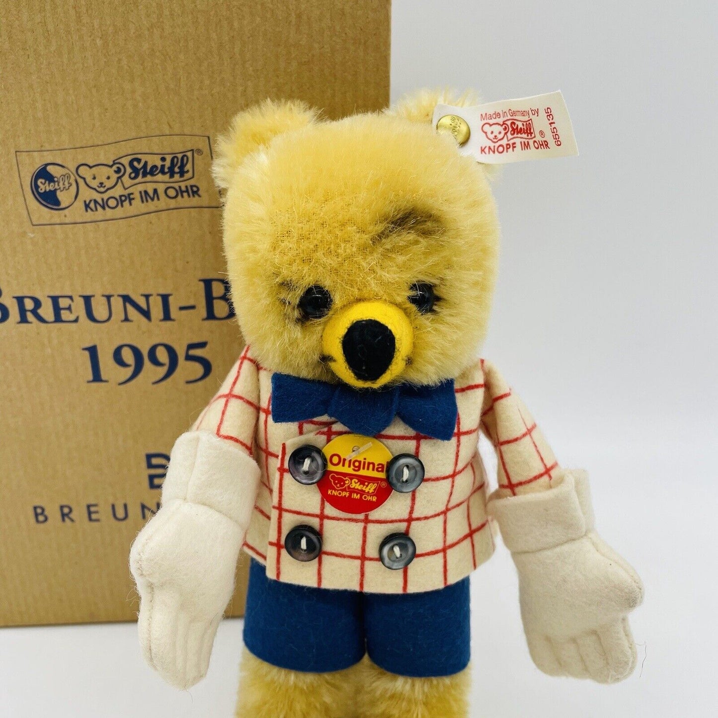 Steiff Teddybär Breuni-Bär 655135 Breuninger limitiert 1993 20cm