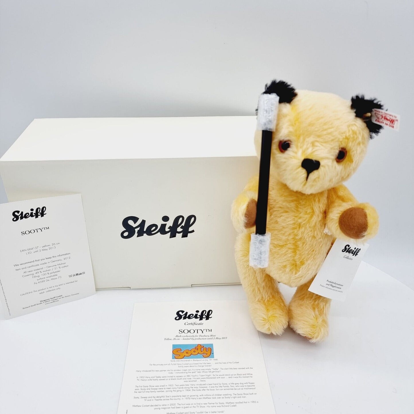 Steiff 664137 Sooty 26 cm limitiert Danbury Mint Jahr 2012