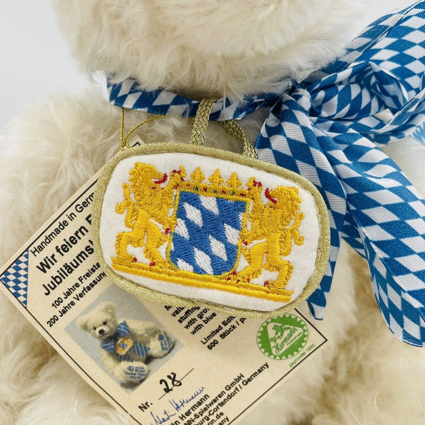 Hermann Coburg Teddybär Wir feiern Bayern limitiert 500 aus 2018 36cm