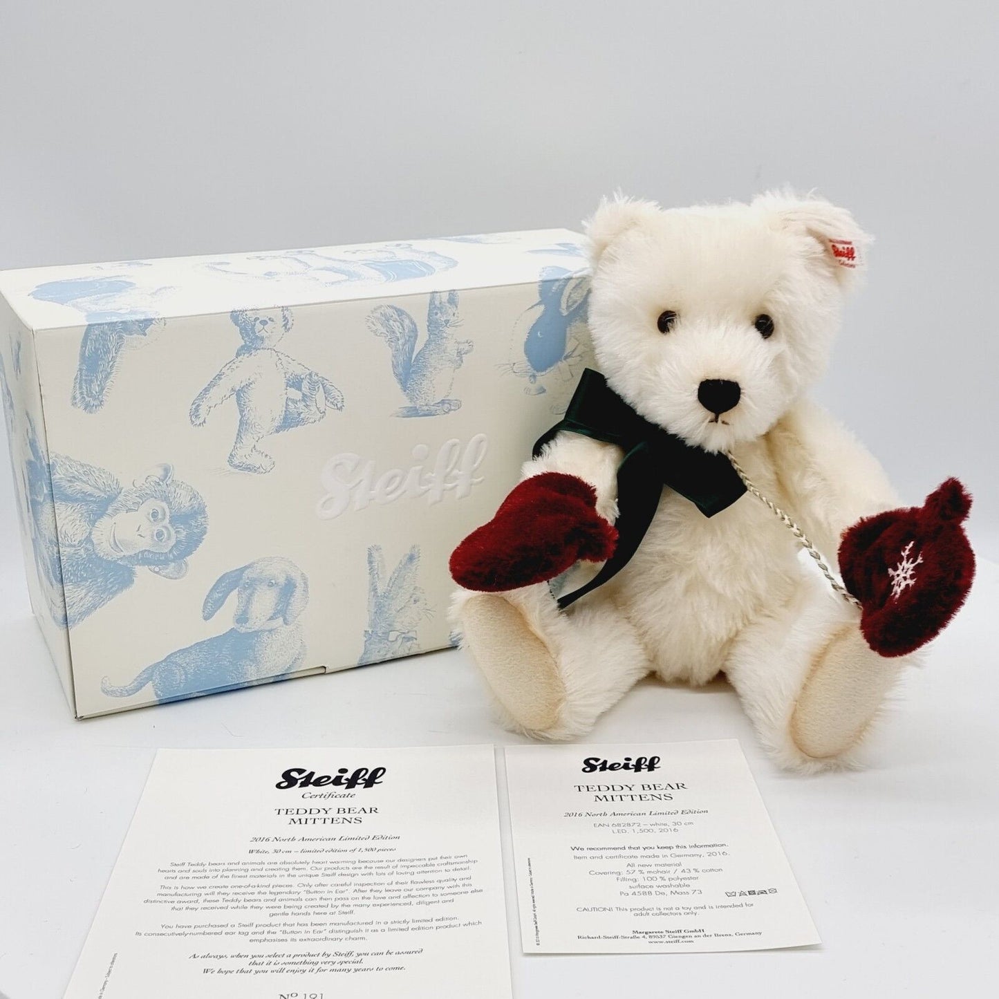 Steiff 682872 Teddybär Mittens limitiert 1500 aus 2016 30 cm Mohair