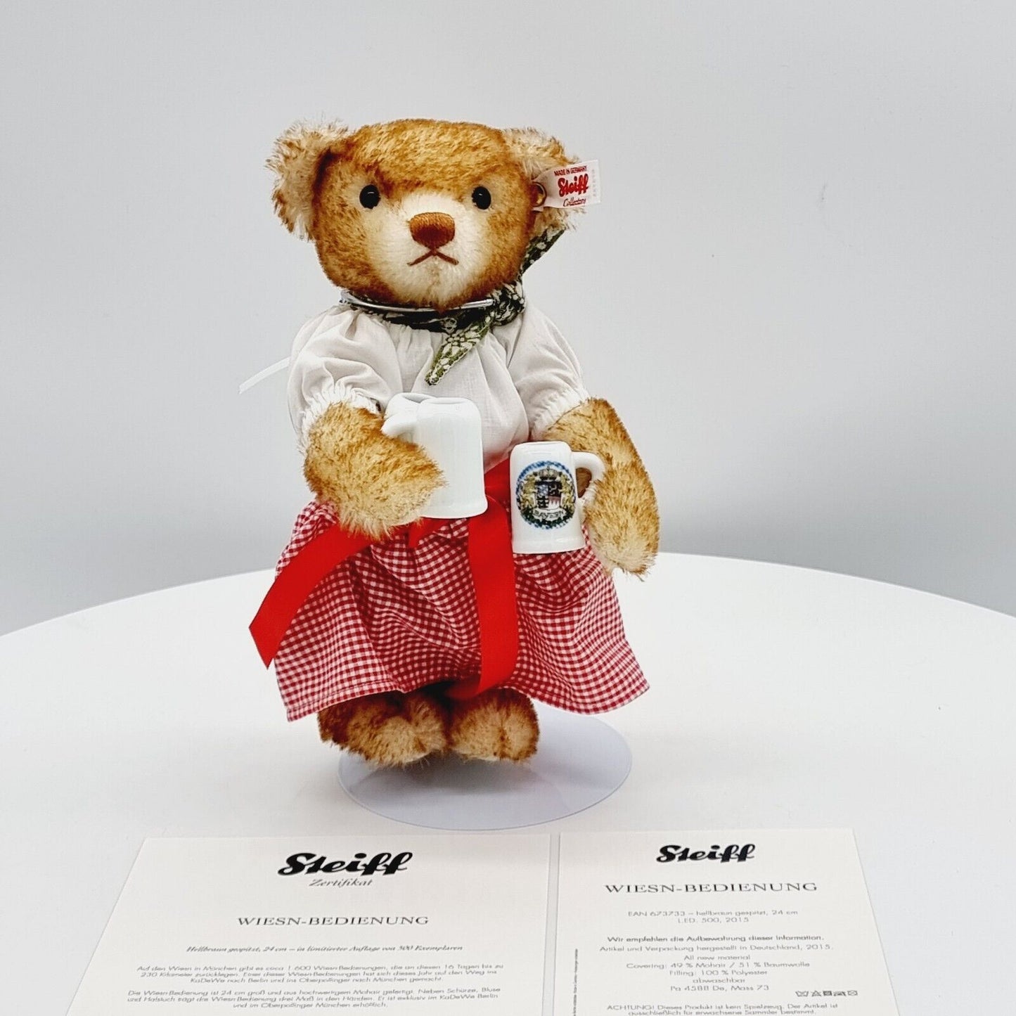 Steiff Teddybär Wiesn-Bedienung 673733 limitiert 500 aus 2015 24cm