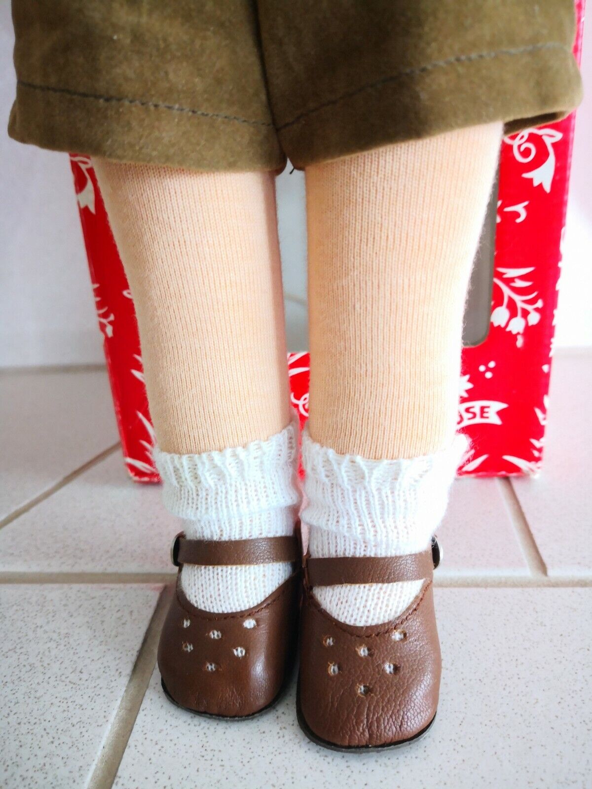 Käthe Kruse Puppe IX Fritzel blond 35 cm aus 1986 Donauwörth Lederschuhe