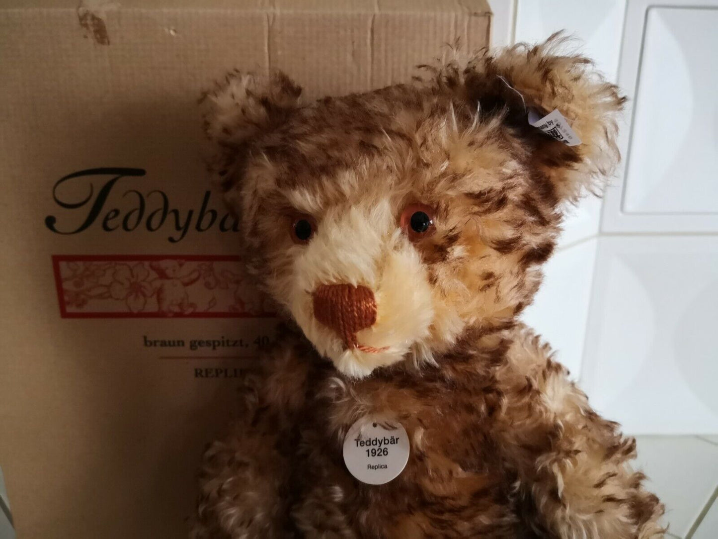 Steiff Teddybär 1926 braun gespitzt, 40 cm, Replik, 407246, limitierte Auflage