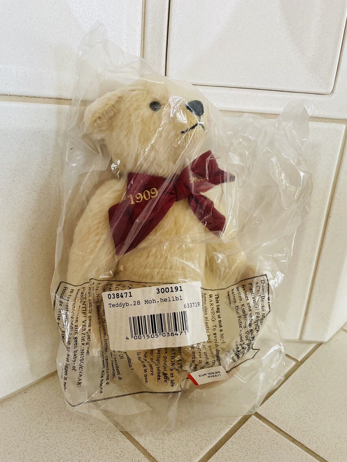 Steiff Teddybär EAN 038471 Mohair 28 cm 1909 limitiert Zertifikat Sammler