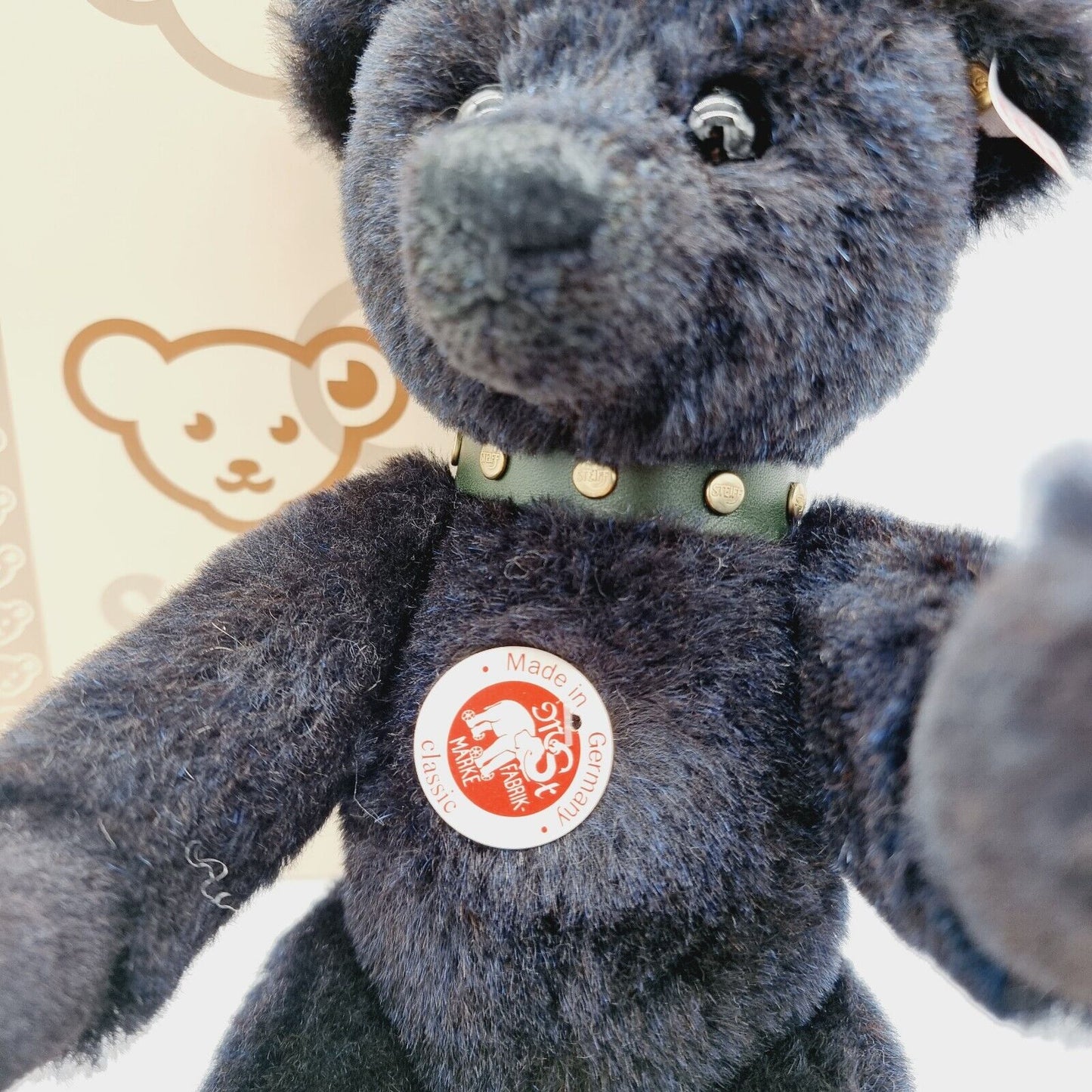 Steiff Teddybär mit Halsband EAN 038280 blau 32 cm limitiert 2007 Zertifikat