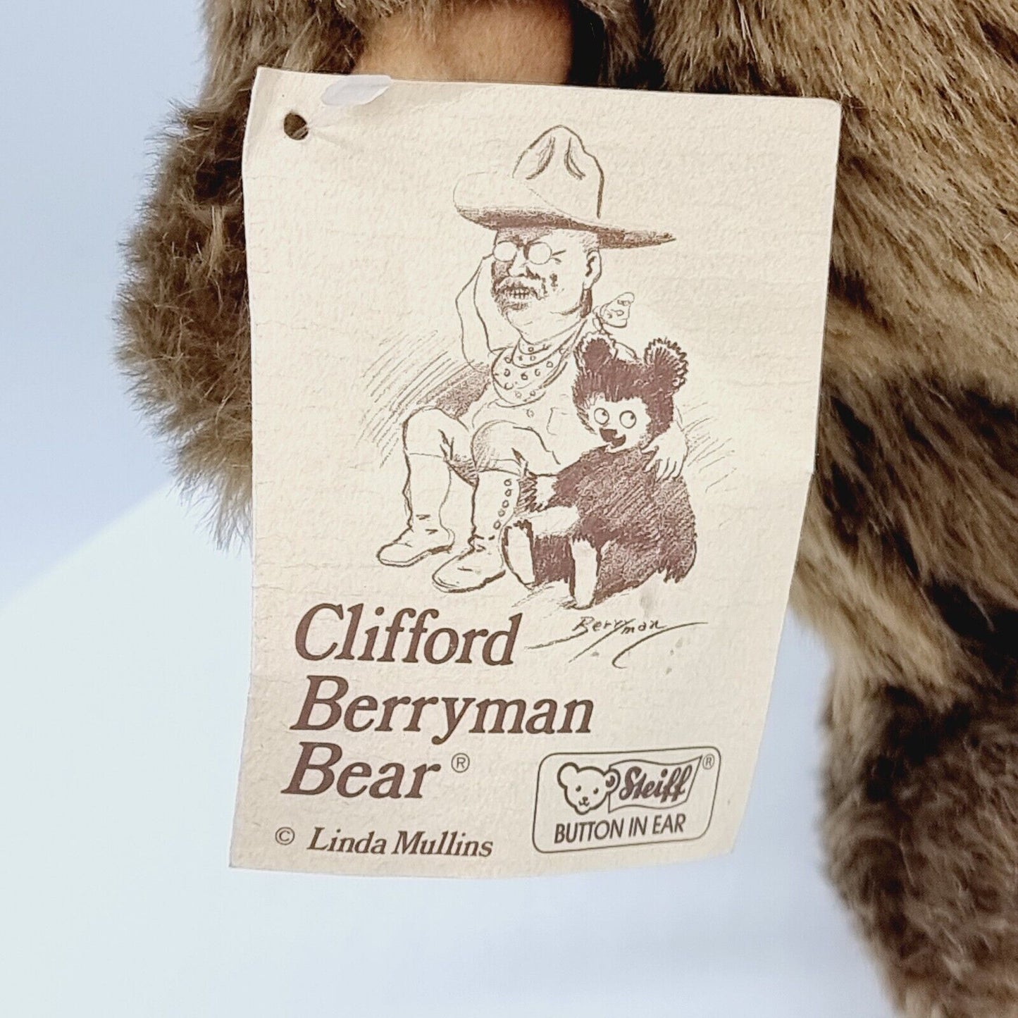 Steiff 0255/35 Teddybär 85. Jubiläum Clifford Berryman Bear Roosevelt 35 cm