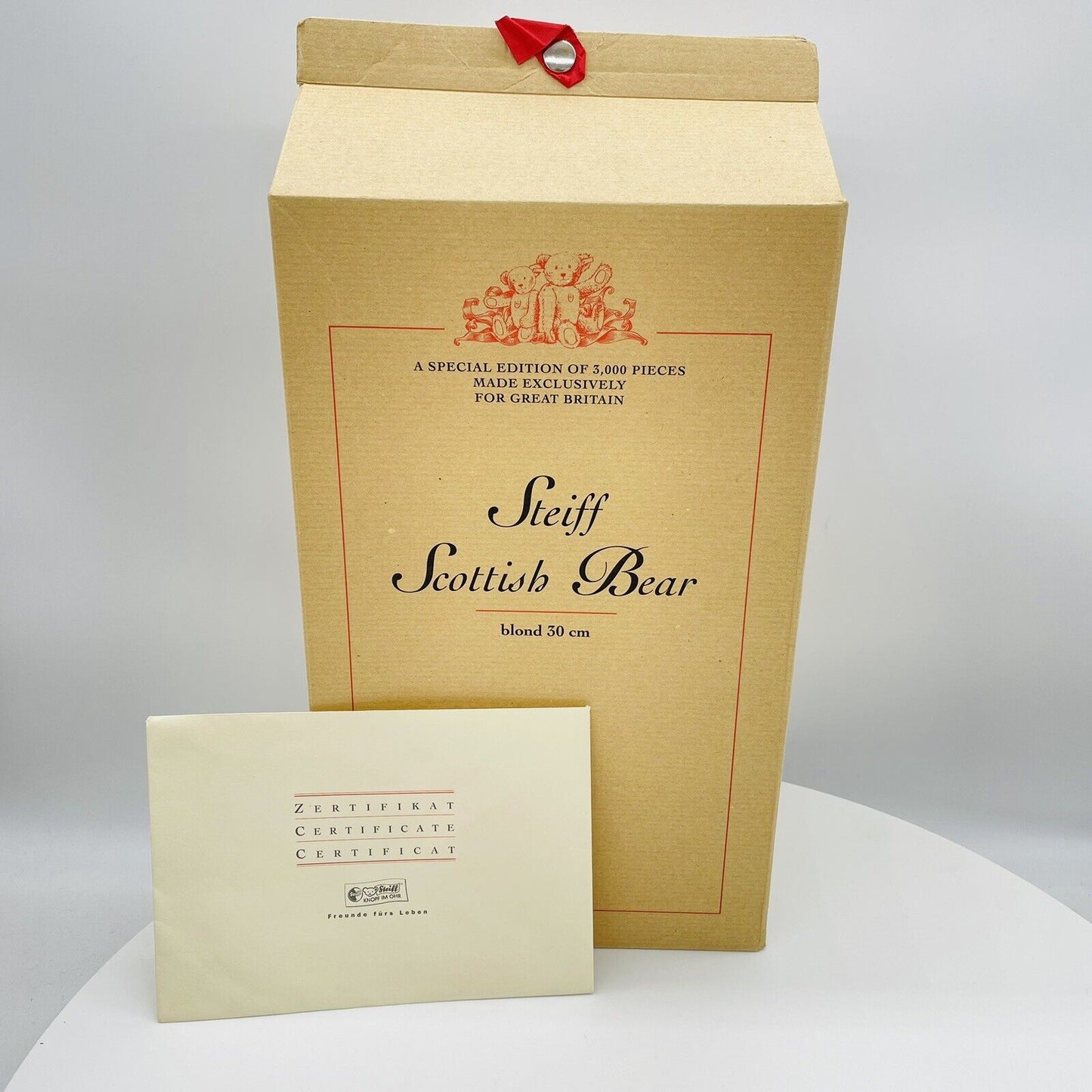 Steiff Teddybär Scottish Bear 654732 limitiert 3000 aus 1999 30cm Mohair