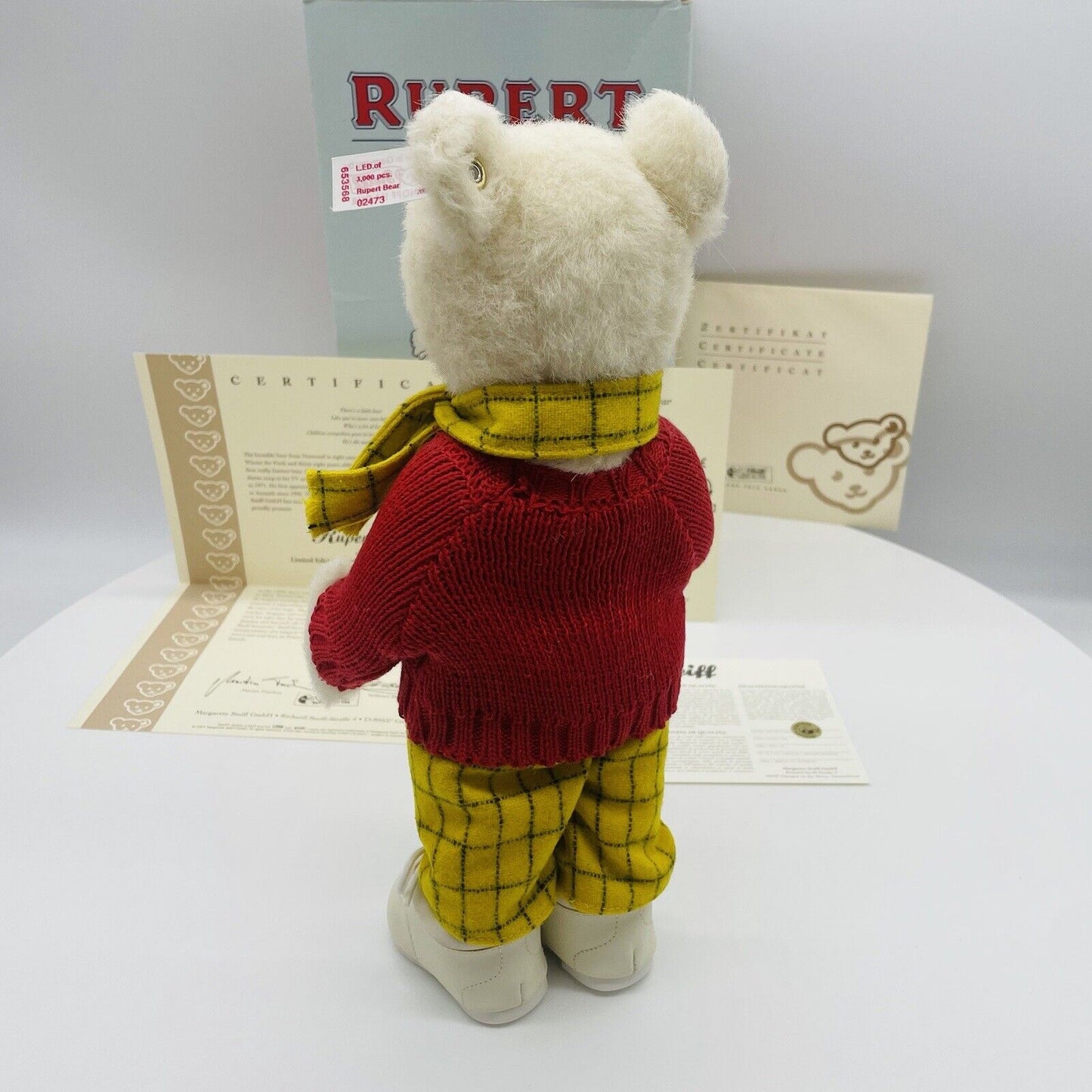 Steiff Teddybär Rupert 653568 limitiert 3000 aus 2007 Alpaca 28 cm